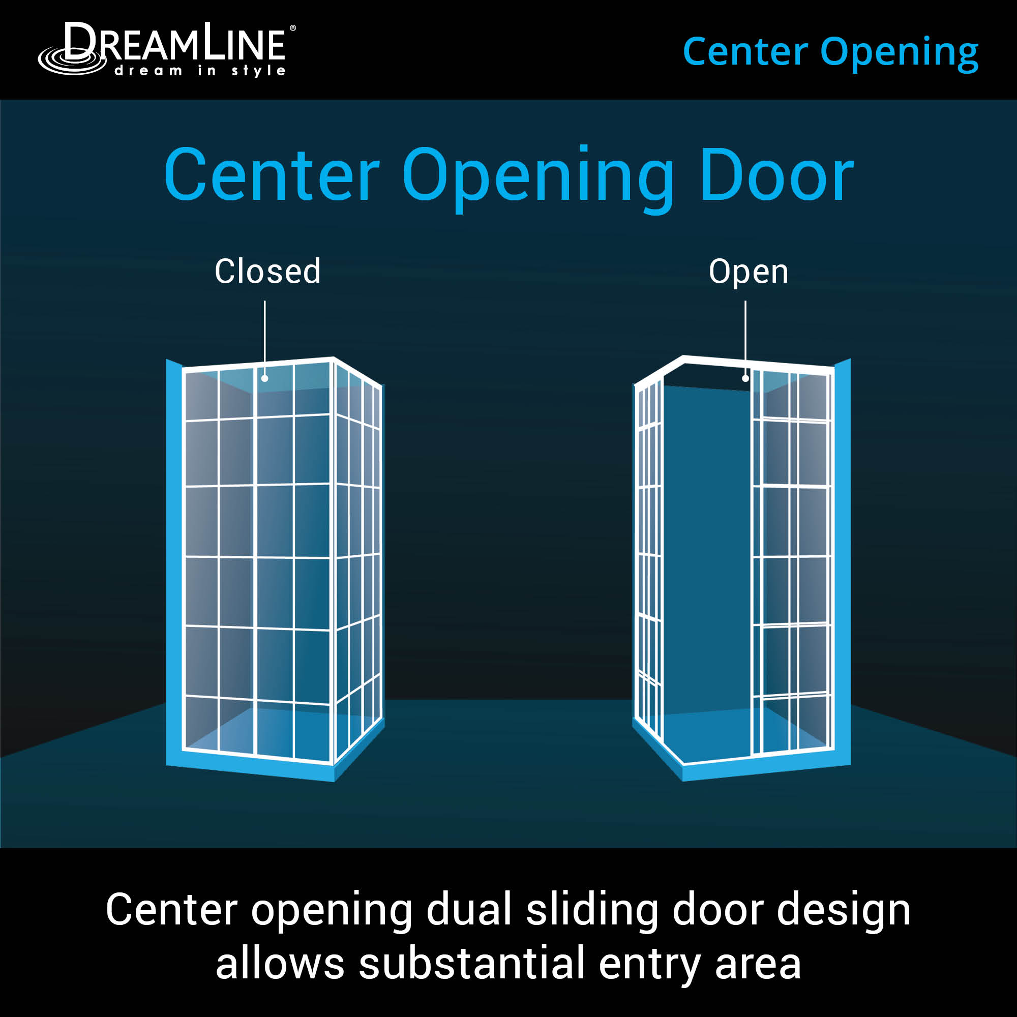 DreamLine French Corner 34.5" W Shower Enclosure