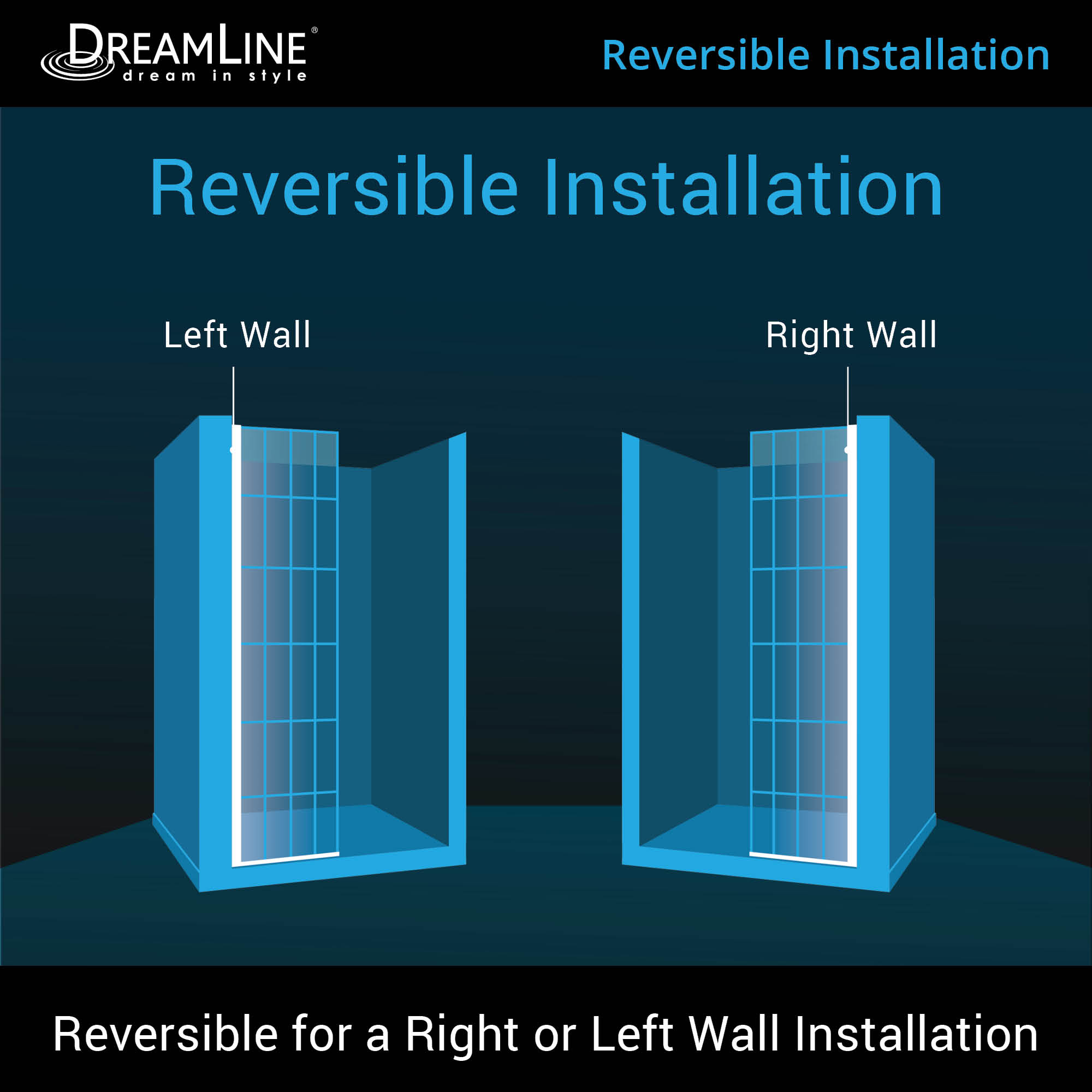 DreamLine French Linea 34" W Shower Door