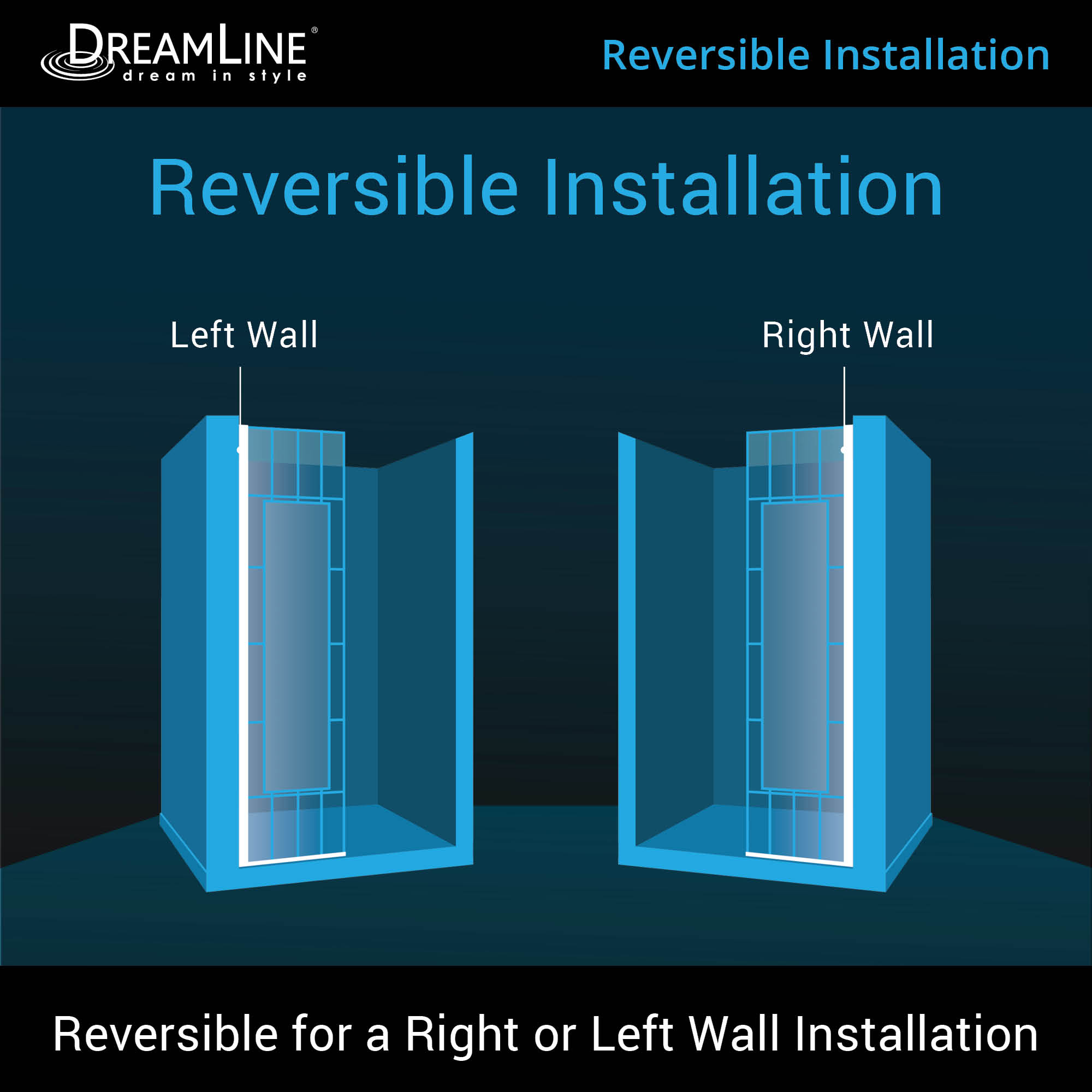 DreamLine French Linea 34" W Shower Door
