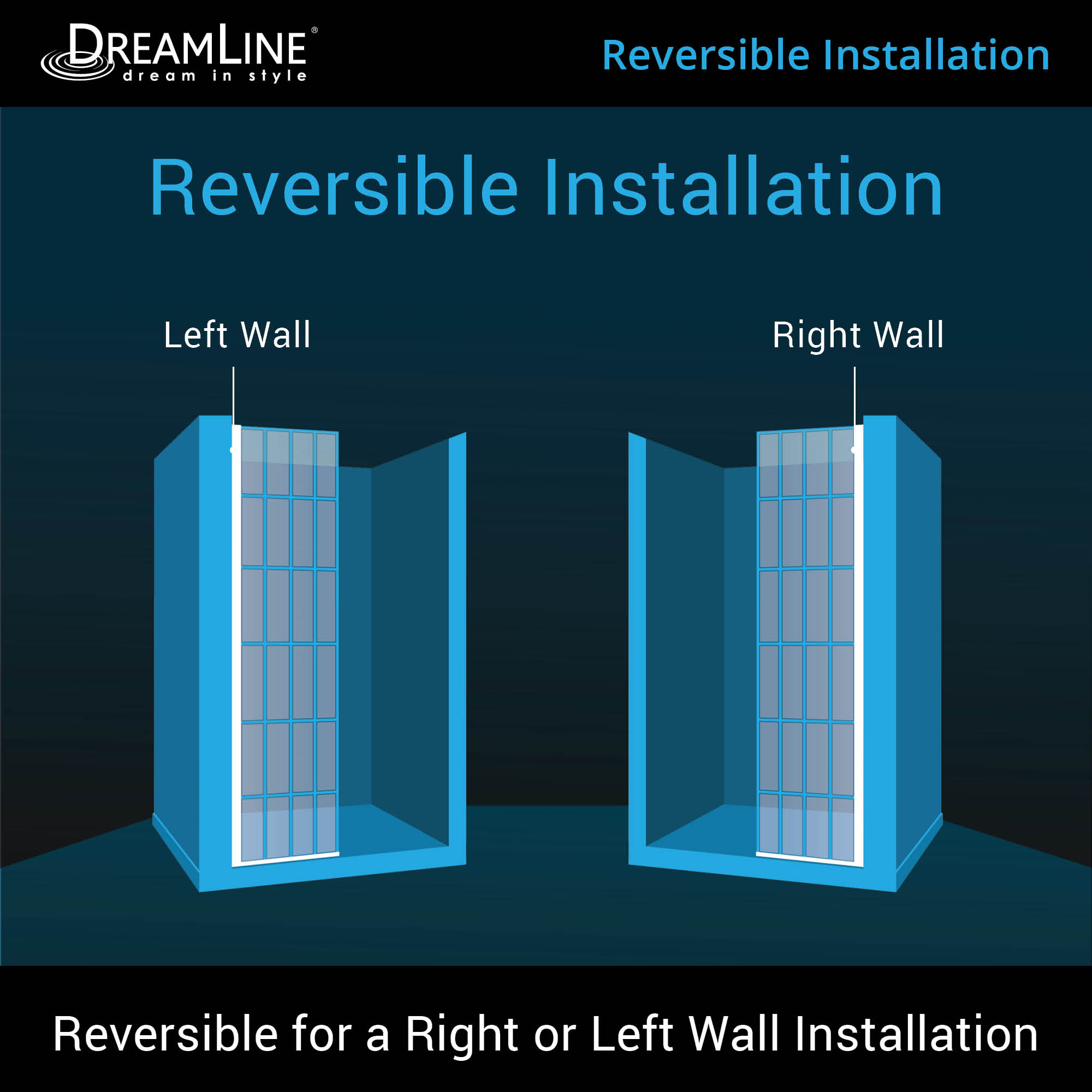DreamLine French Linea 34" W Shower Door