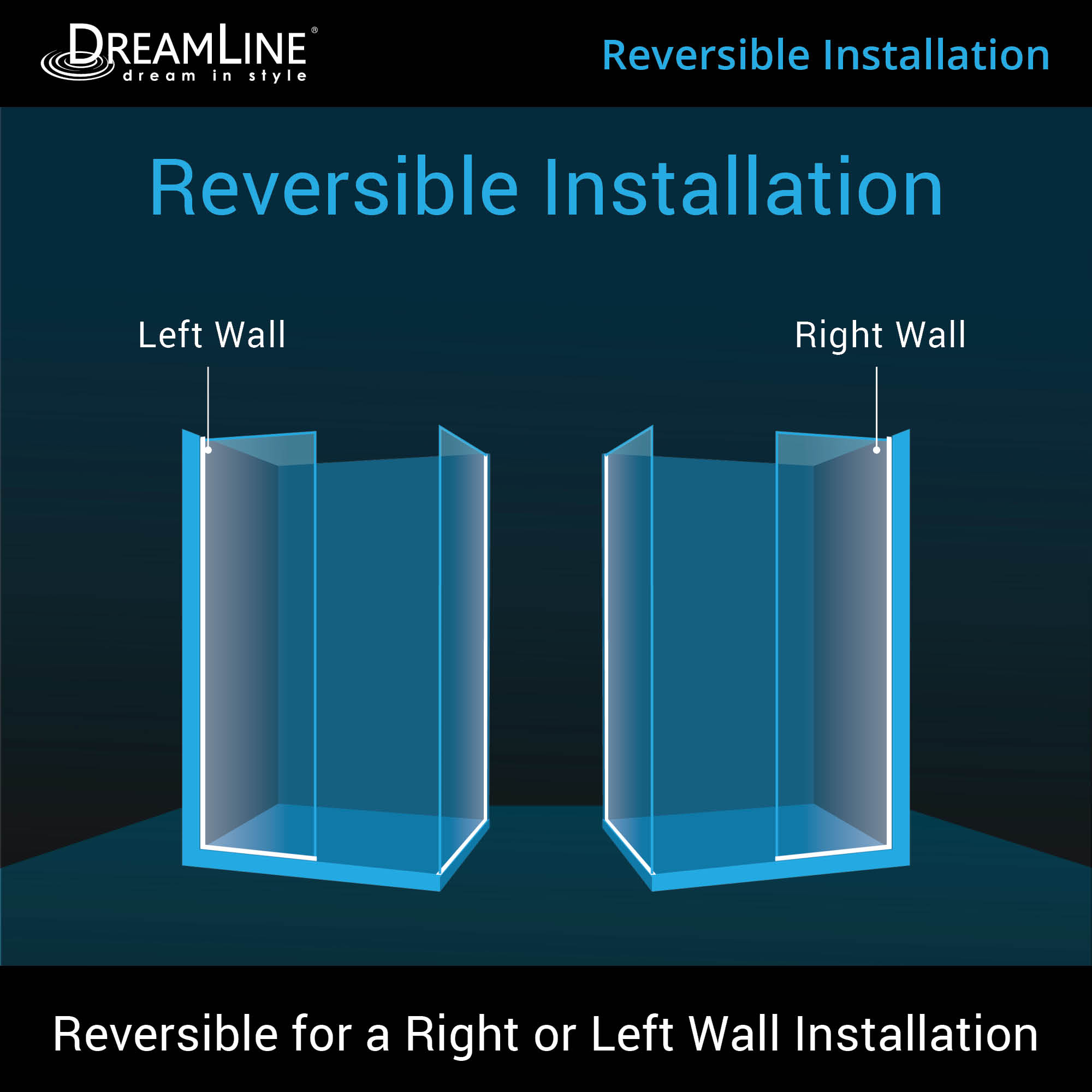 DreamLine Linea 34" W Shower Door
