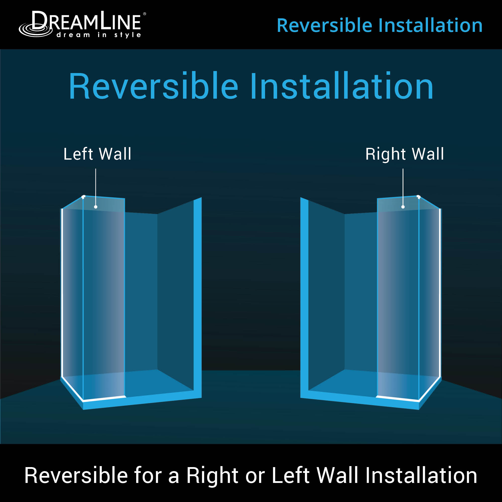 DreamLine Linea 34" W Shower Door
