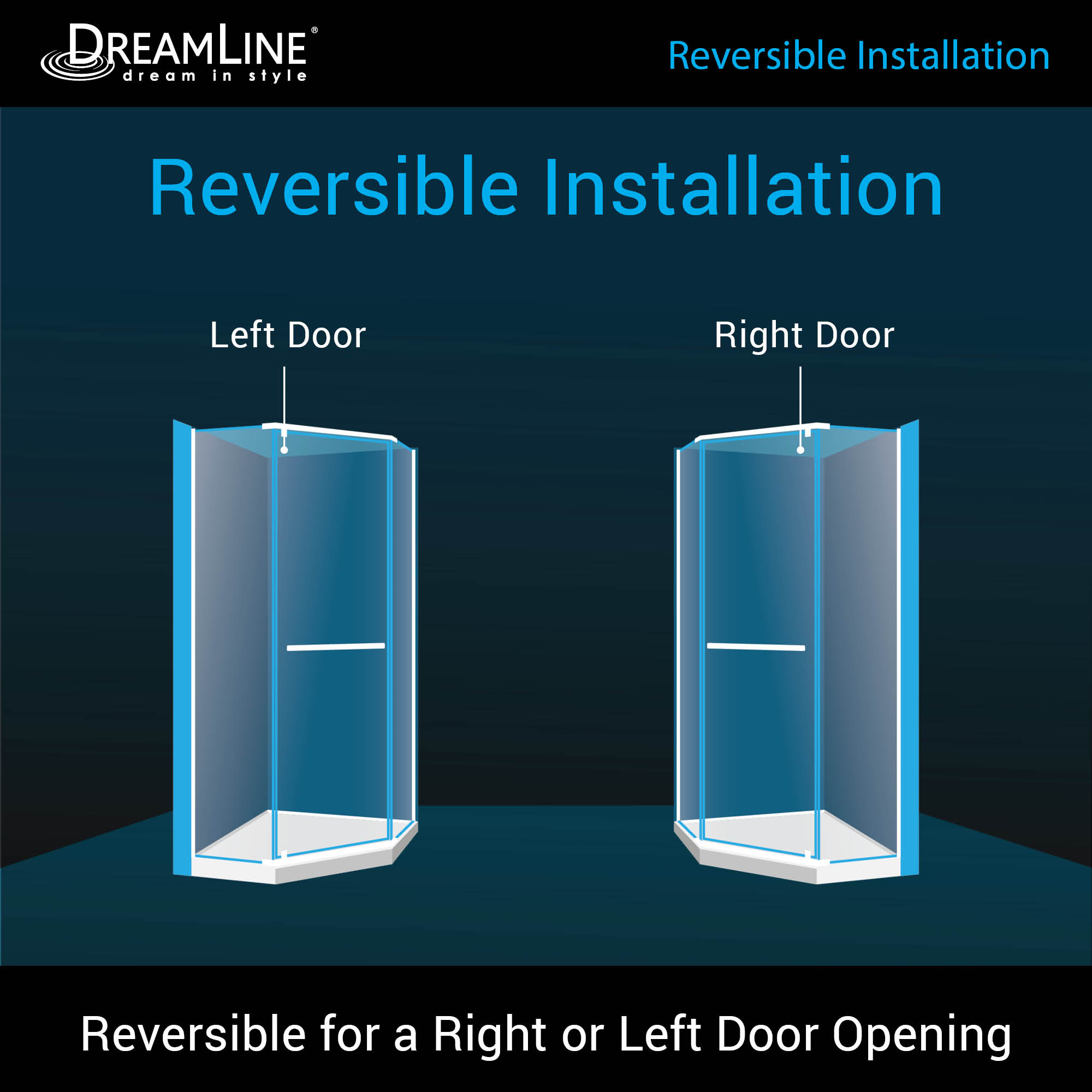 DreamLine Prism 42" W Shower Enclosure Kit