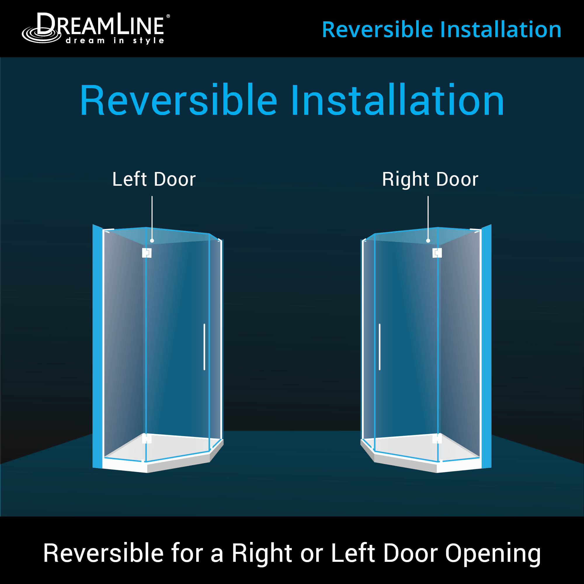 DreamLine Prism Plus 40" W Shower Enclosure Kit