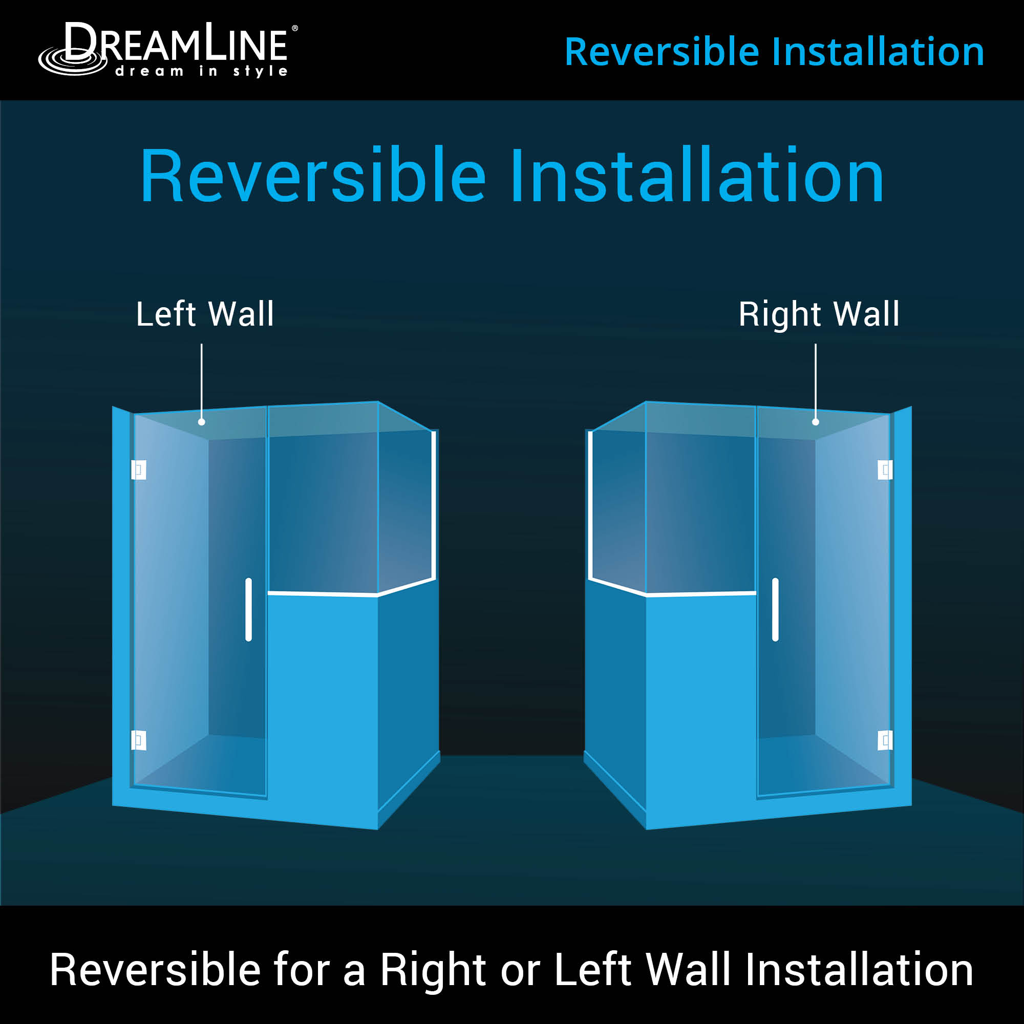 DreamLine Unidoor Plus 54" W Shower Enclosure