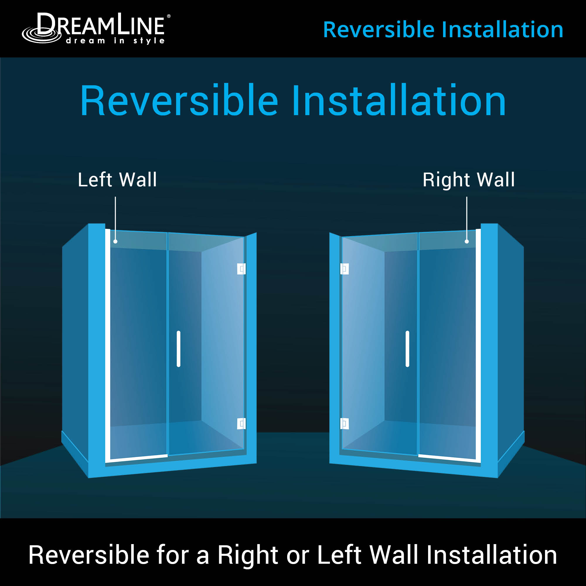 DreamLine Unidoor Plus 44-44.5" W Shower Door