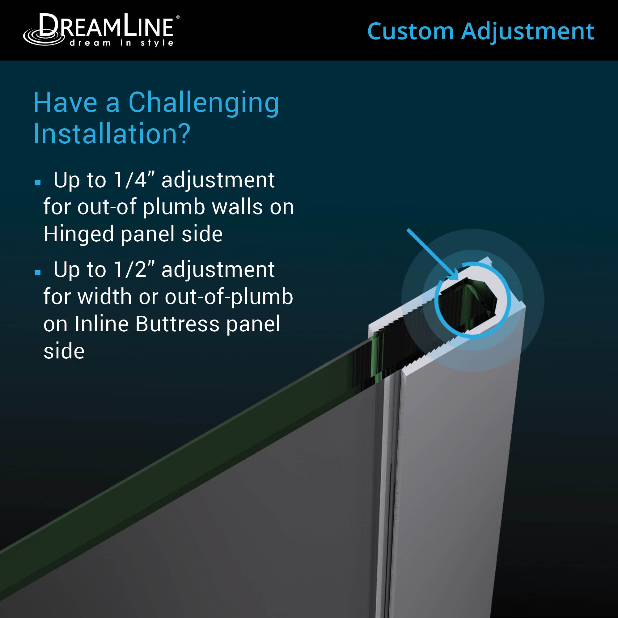 DreamLine Unidoor-X 72-72.5" W Shower Door