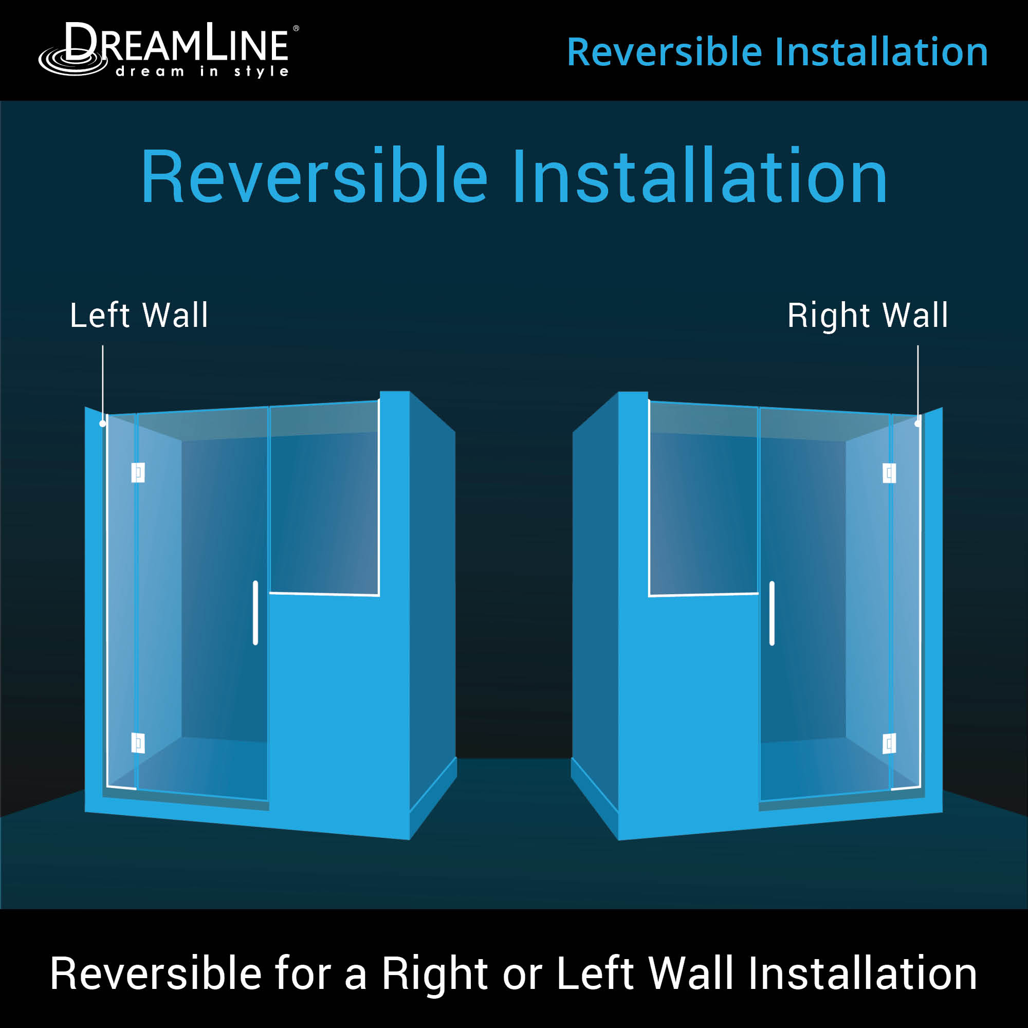 DreamLine Unidoor-X 55-55.5" W Shower Door