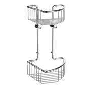 SIDELINE - Basic Corner Shower Basket, Double in Polished Chrome