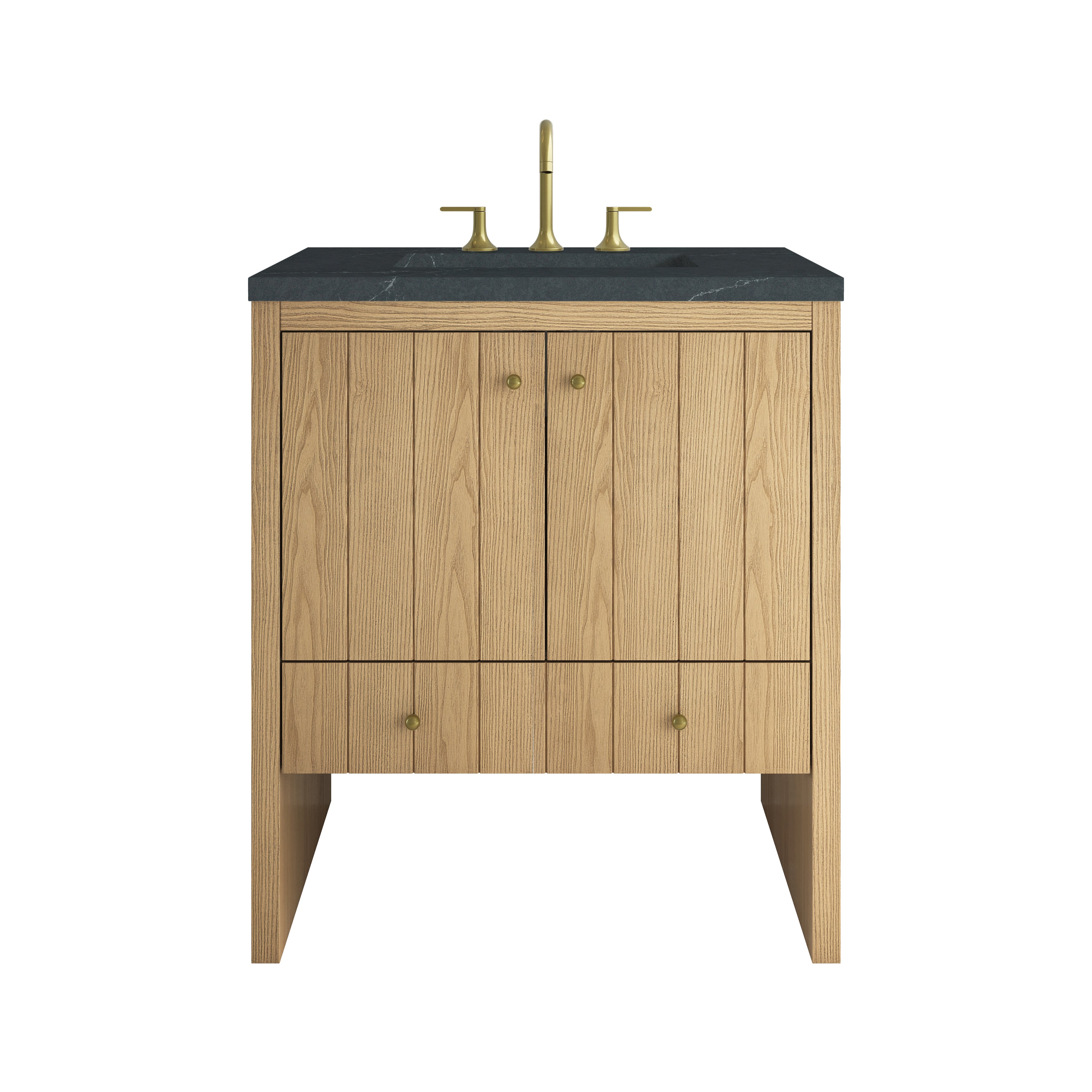 James Martin Hudson 30" Single Vanity in Light Natural Oak with 3cm Countertop