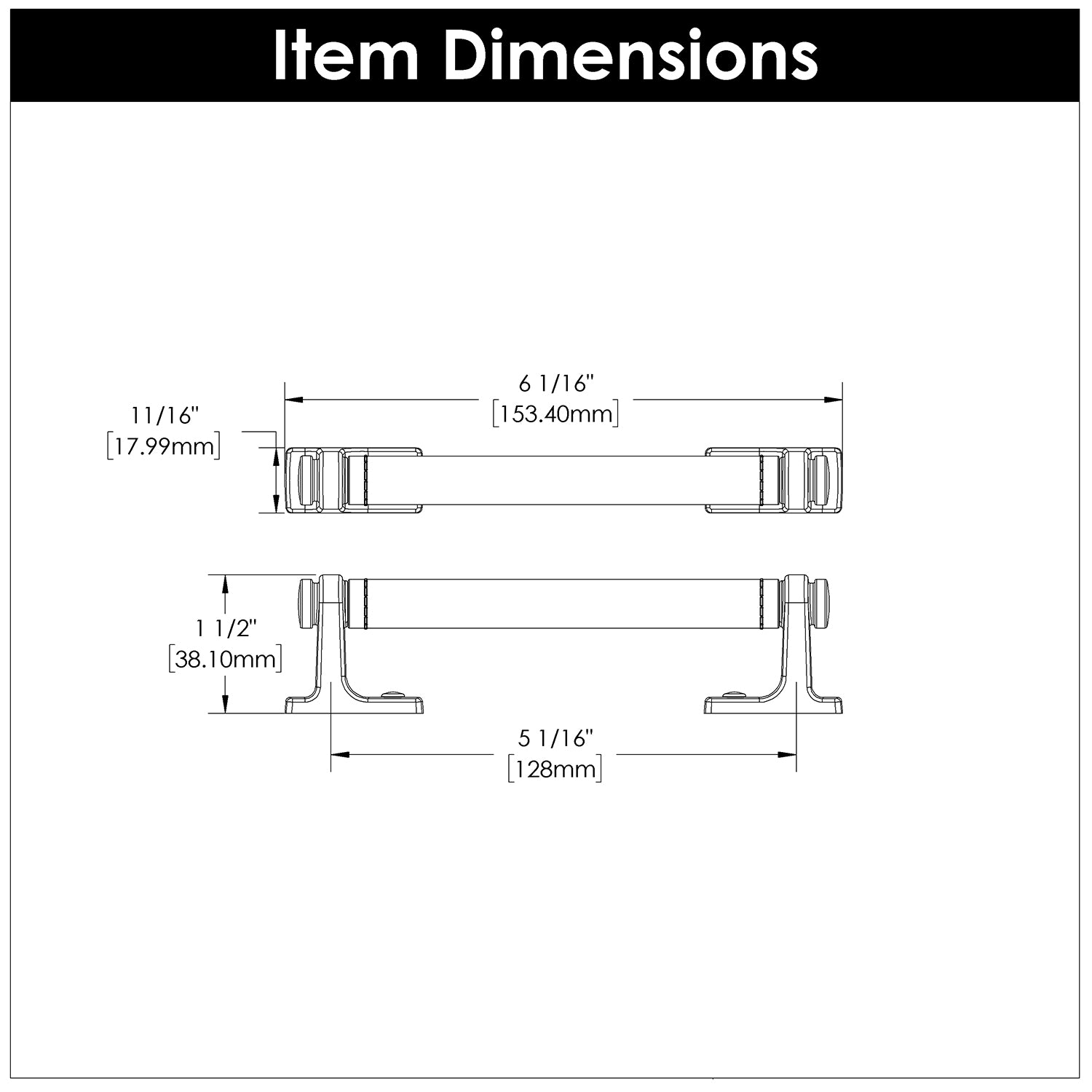 Belwith 5-1/16 Inch (128mm) Center to Center Reserve Pull (B077980)