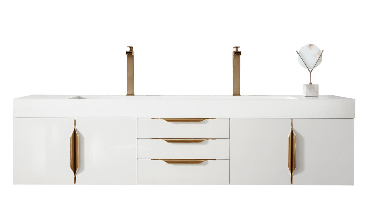 Columbia 72" Double Wall Mount Vanity Cabinet