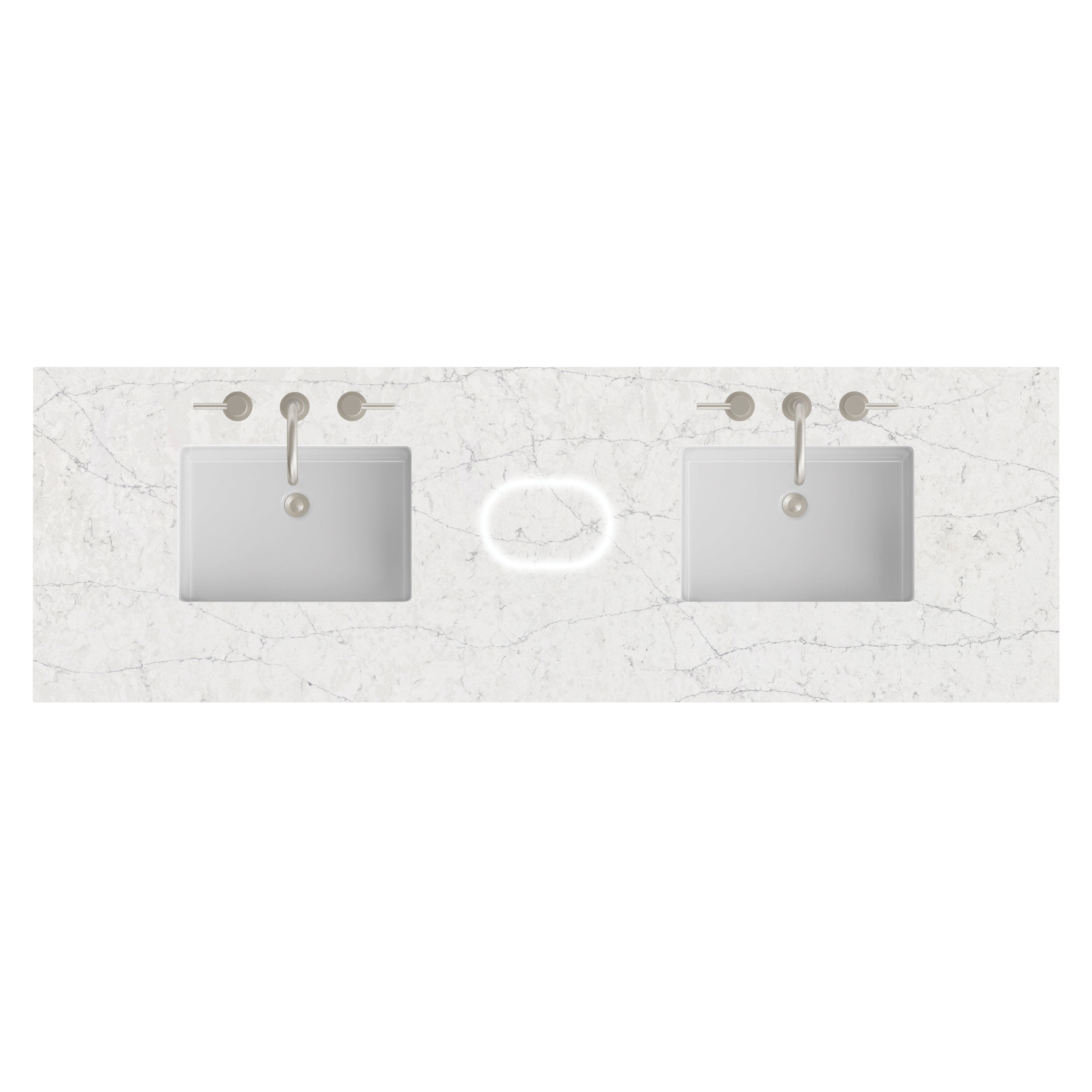 James Martin 72" Double Top with Sink & FreePower Wireless Charger, 3cm