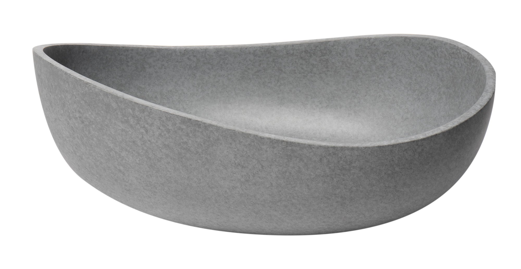 ALFI brand  ABCO23O 23" Solid Concrete Wavy Oval Above Mount Vessel Sink