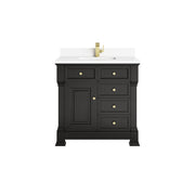 James Martin Brookfield 36" Single Vanity in Black Onyx with 3cm Countertop