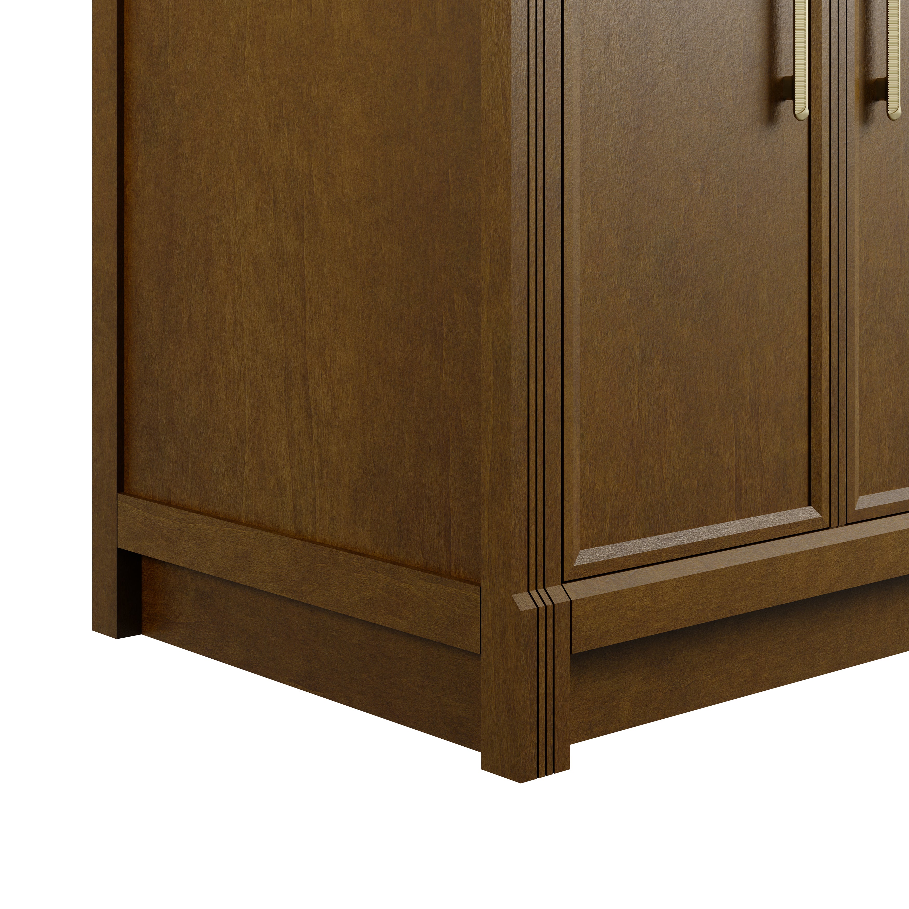 James Martin Bellshire 84" Dual Vanity Set with 24" Make-Up Counter in Honey Oak with 3cm Countertop