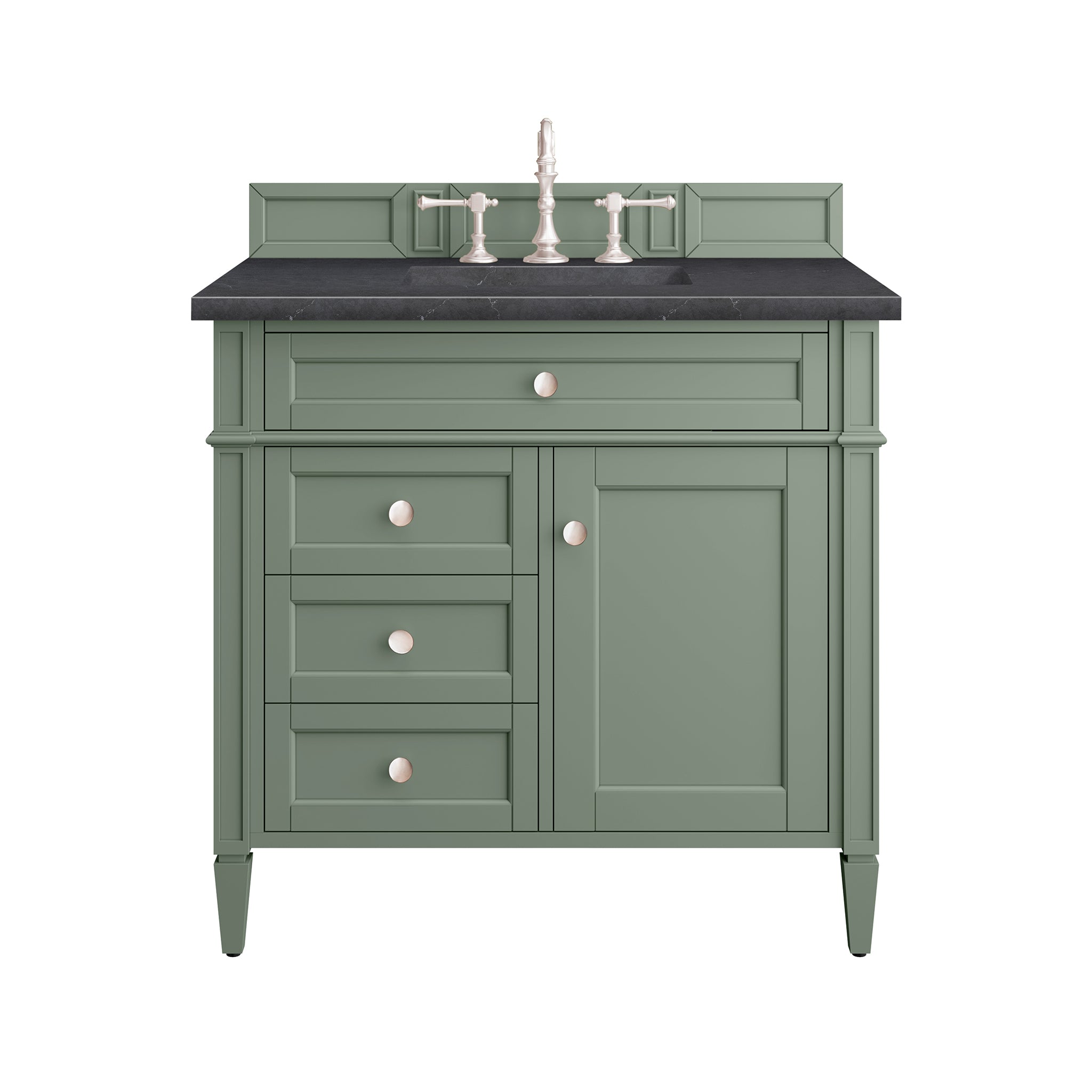 James Martin Brittany 36" Single Vanity in Smokey Celadon with 3cm Countertop