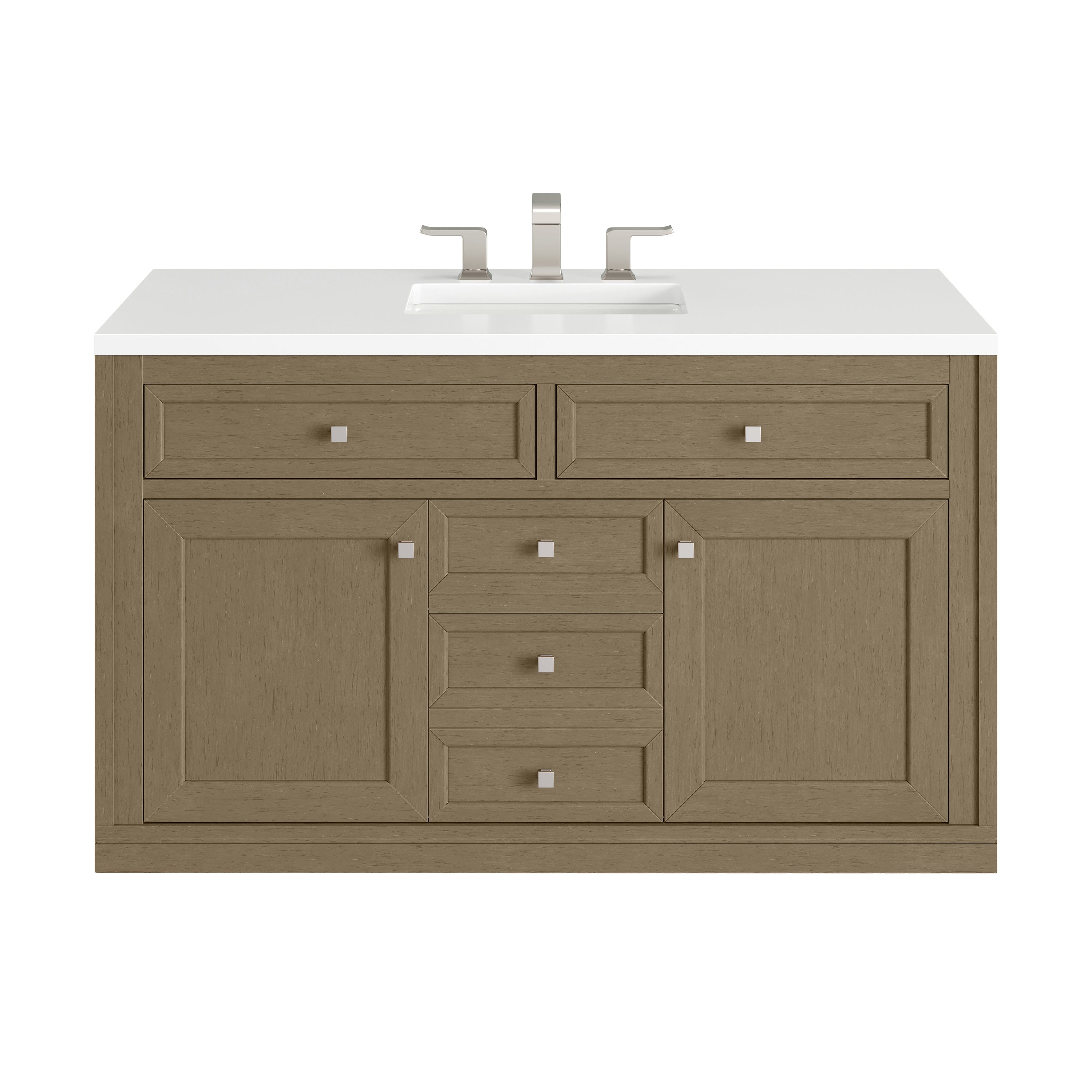 James Martin Chicago 48" Single Vanity in Walnut Whisper with 3cm Countertop
