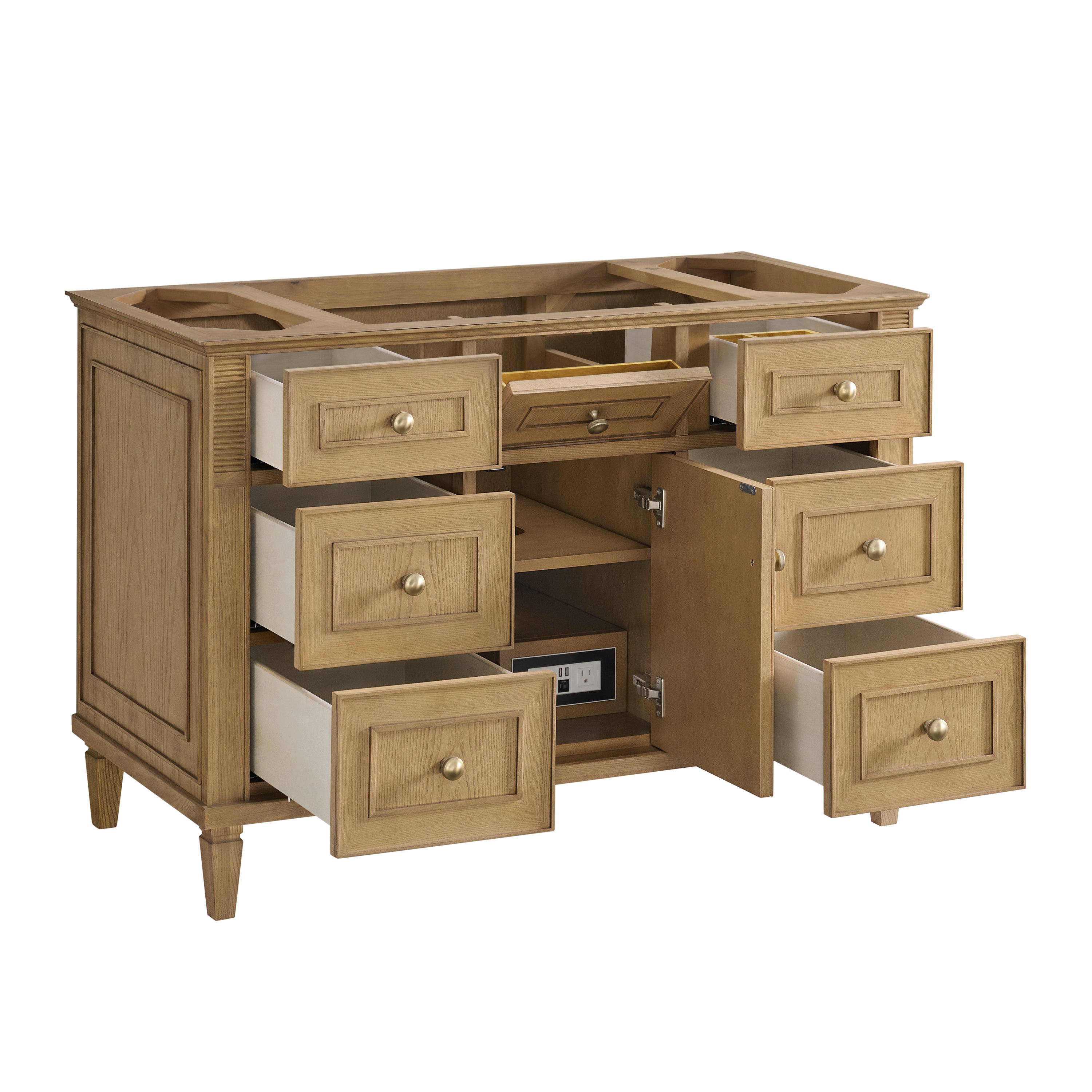 James Martin Lorelai 48" Single Vanity in Light Natural Oak with 3cm Countertop
