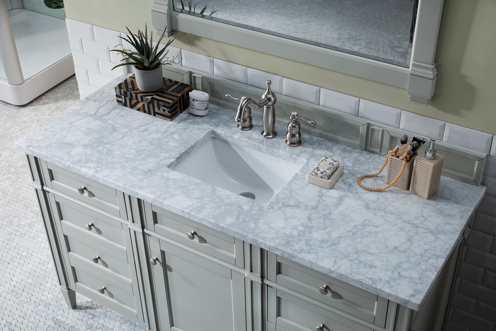 James Martin Brittany 60" Single Vanity in Urban Gray with 3cm Countertop