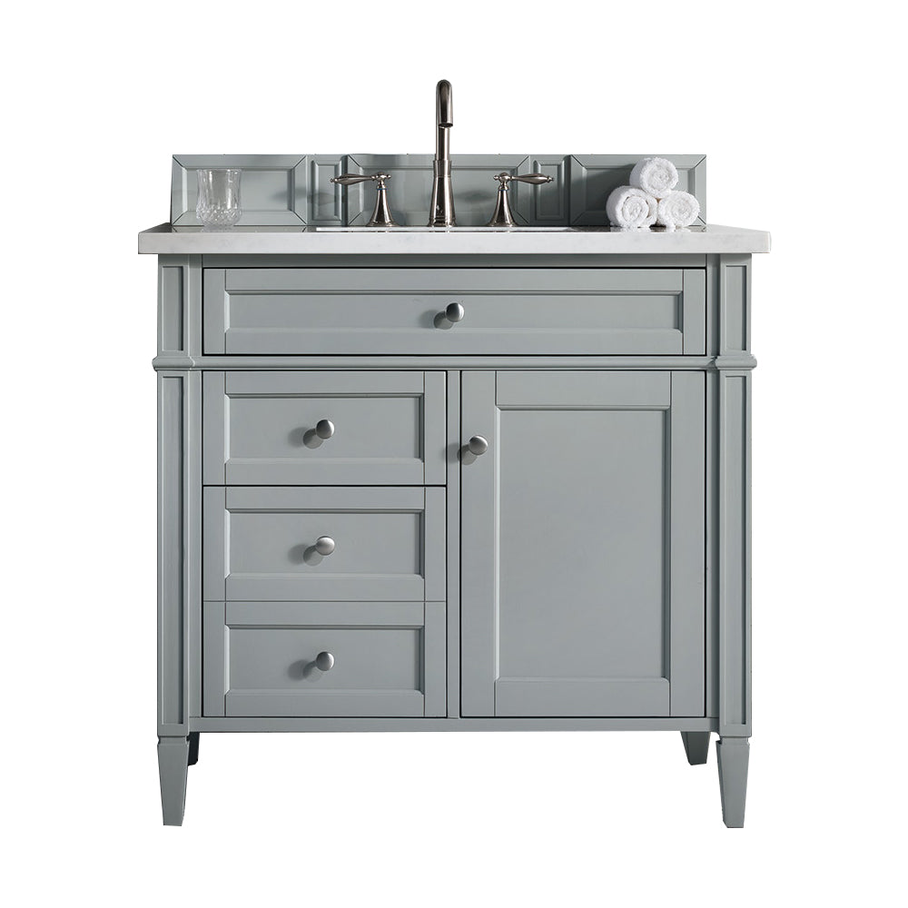 James Martin Brittany 36" Single Vanity in Urban Gray with 3cm Countertop