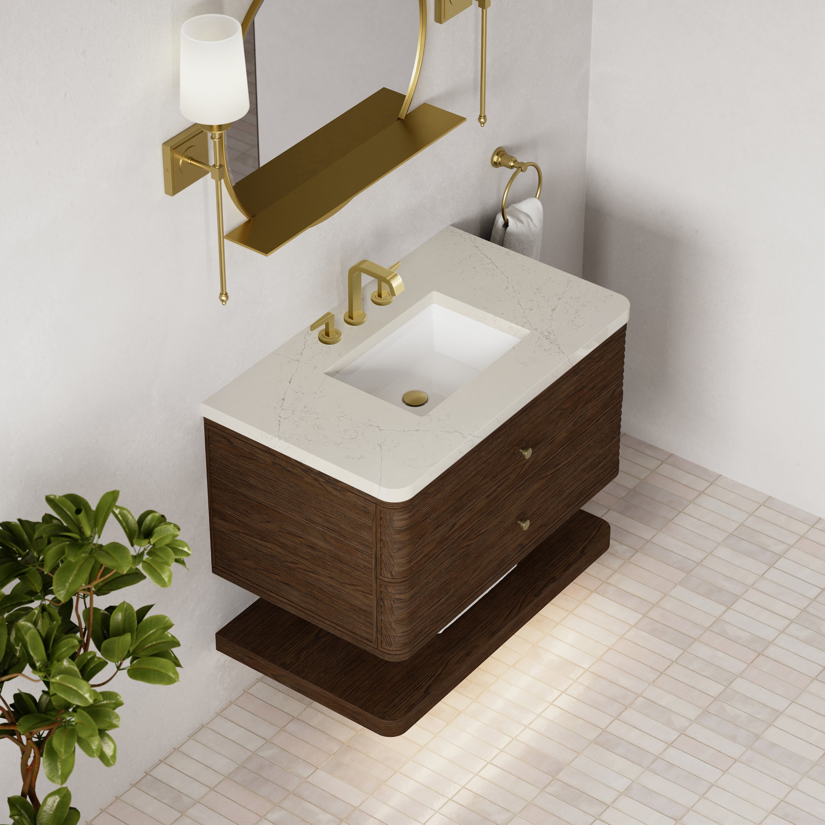 James Martin Allamari 36" Single Vanity in Sable with 3cm Countertop