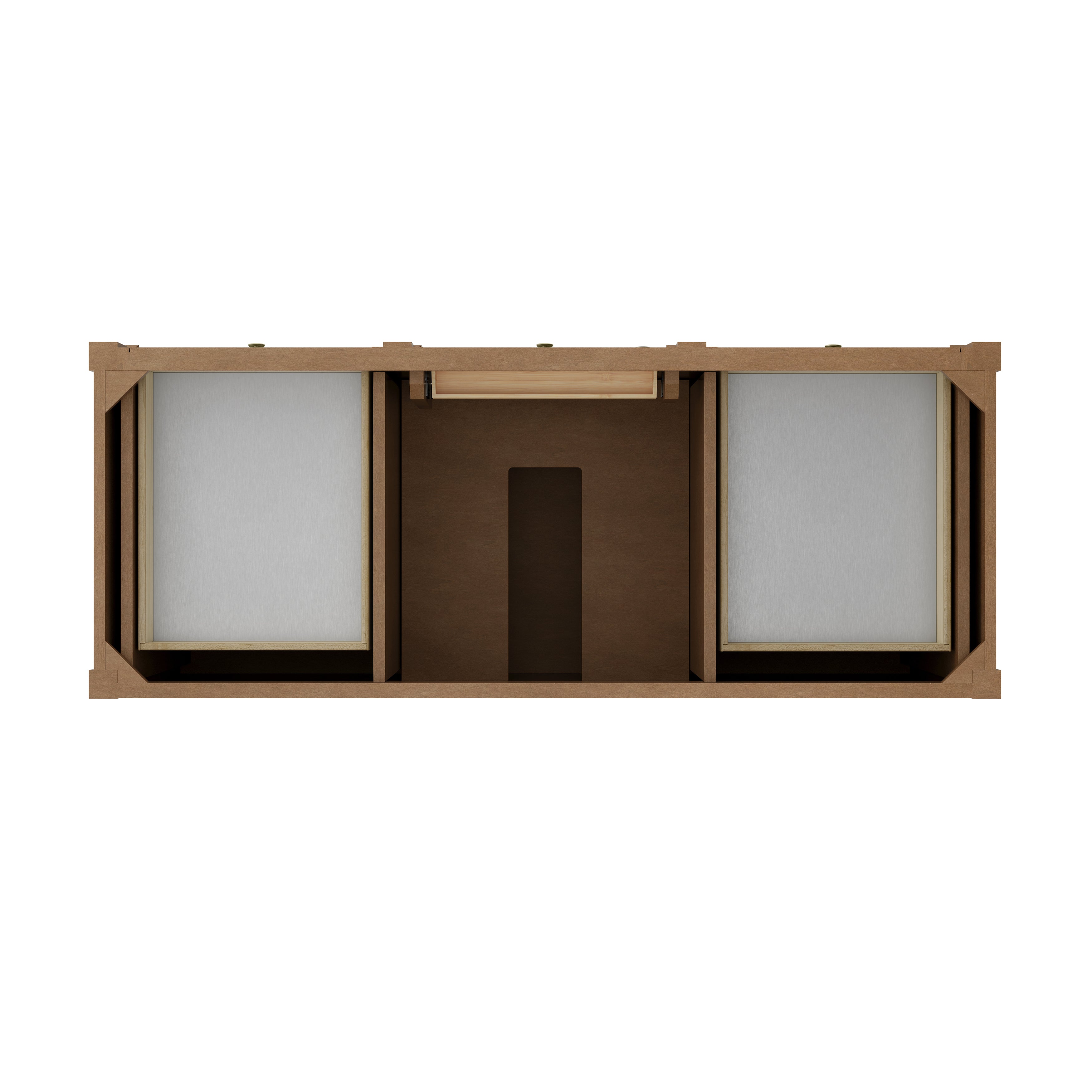 James Martin Brittany 60" Single Vanity in Pecan with 3cm Countertop and FreePower Wireless Charger