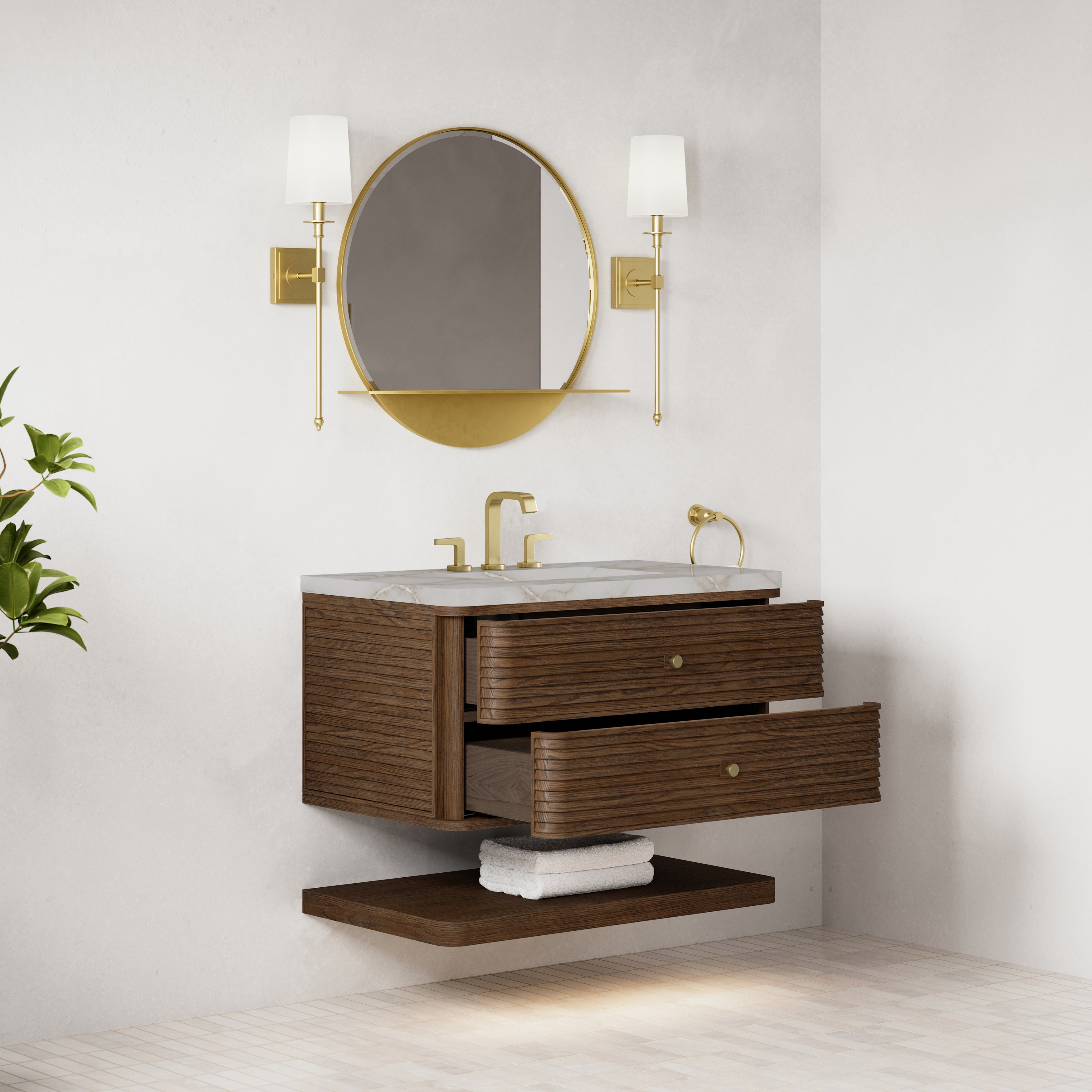 James Martin Allamari 36" Single Vanity in Sable with 3cm Countertop