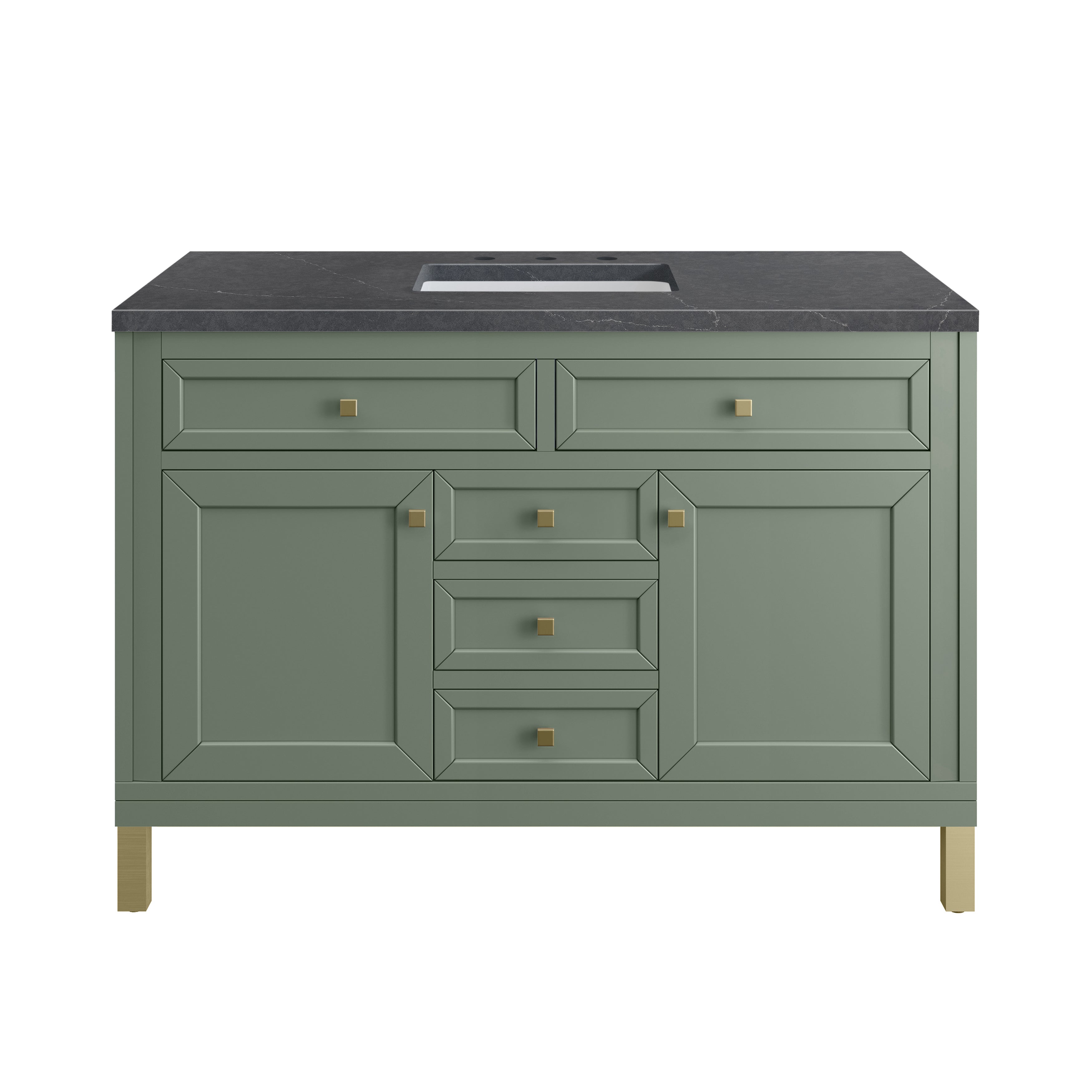 James Martin Chicago 48" Single Vanity in Smokey Celadon with 3cm Countertop