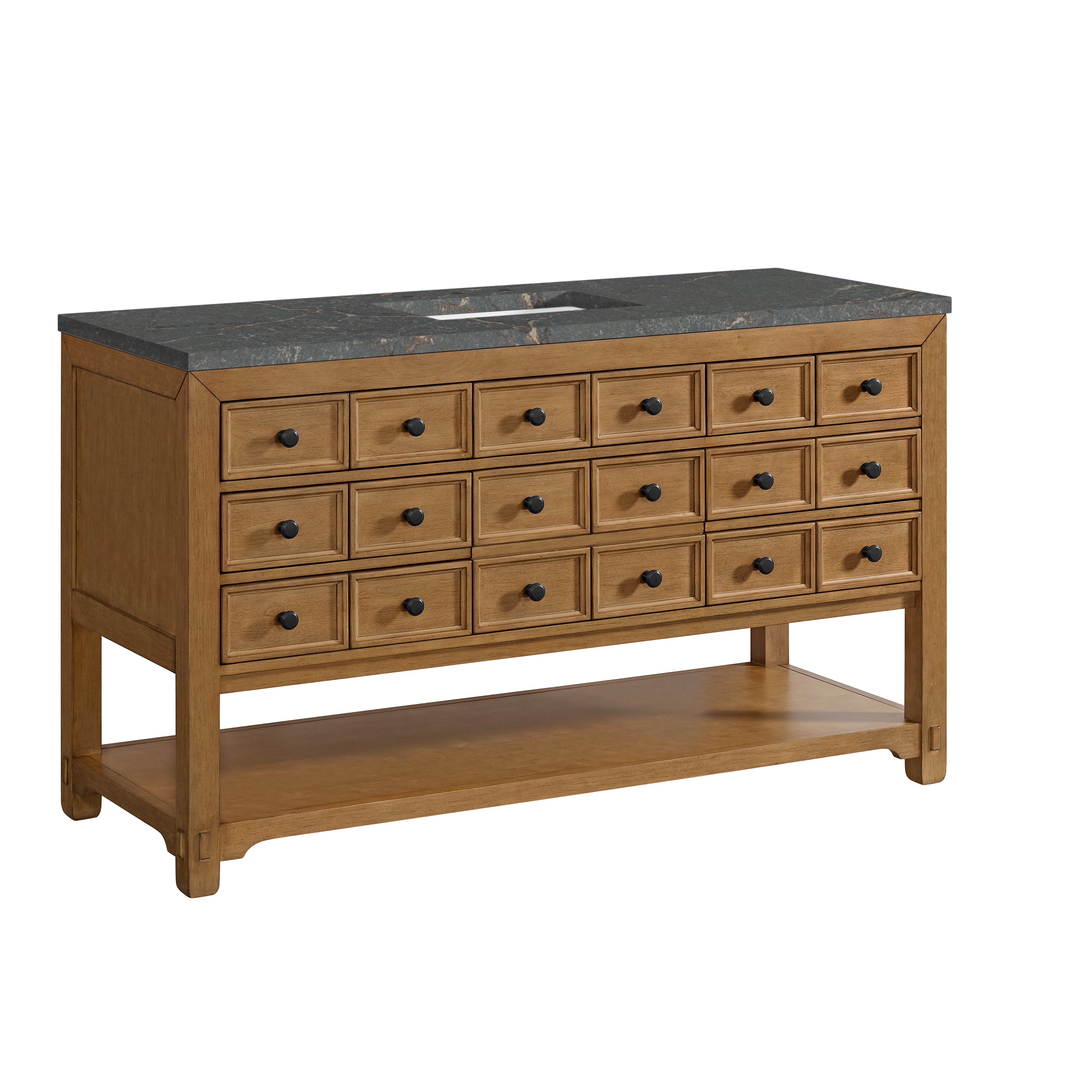 James Martin Malibu 60" Single Vanity in Amber Birch with 3cm Countertop