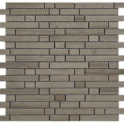 Ash Gray Polished Marble Mosaic Bullet Strips