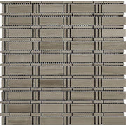 Ash Gray Polished Marble Mosaic Skyline