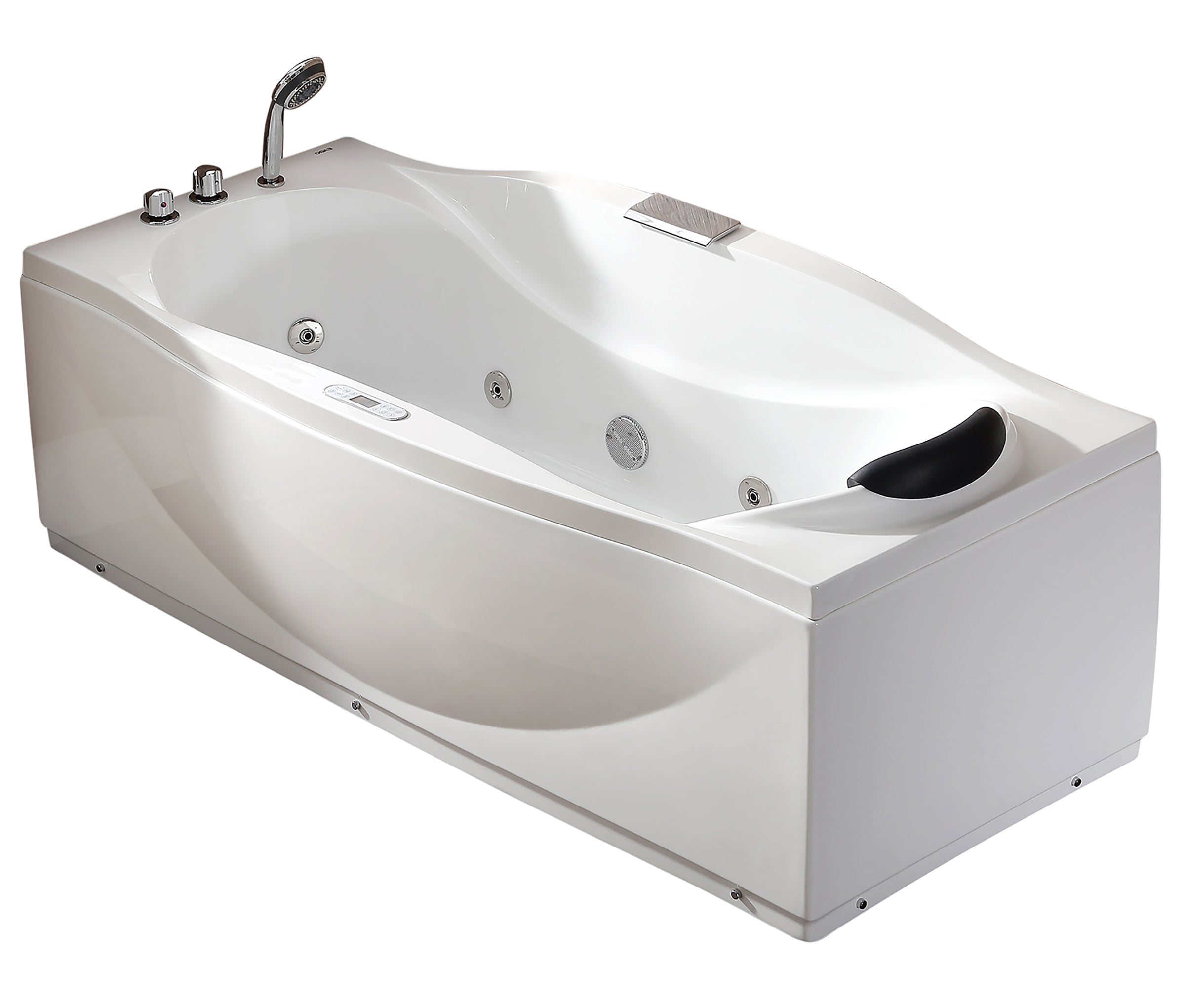 EAGO AM189ETL-L 6′ Acrylic Whirlpool Bathtub with Waterfall & Fixtures