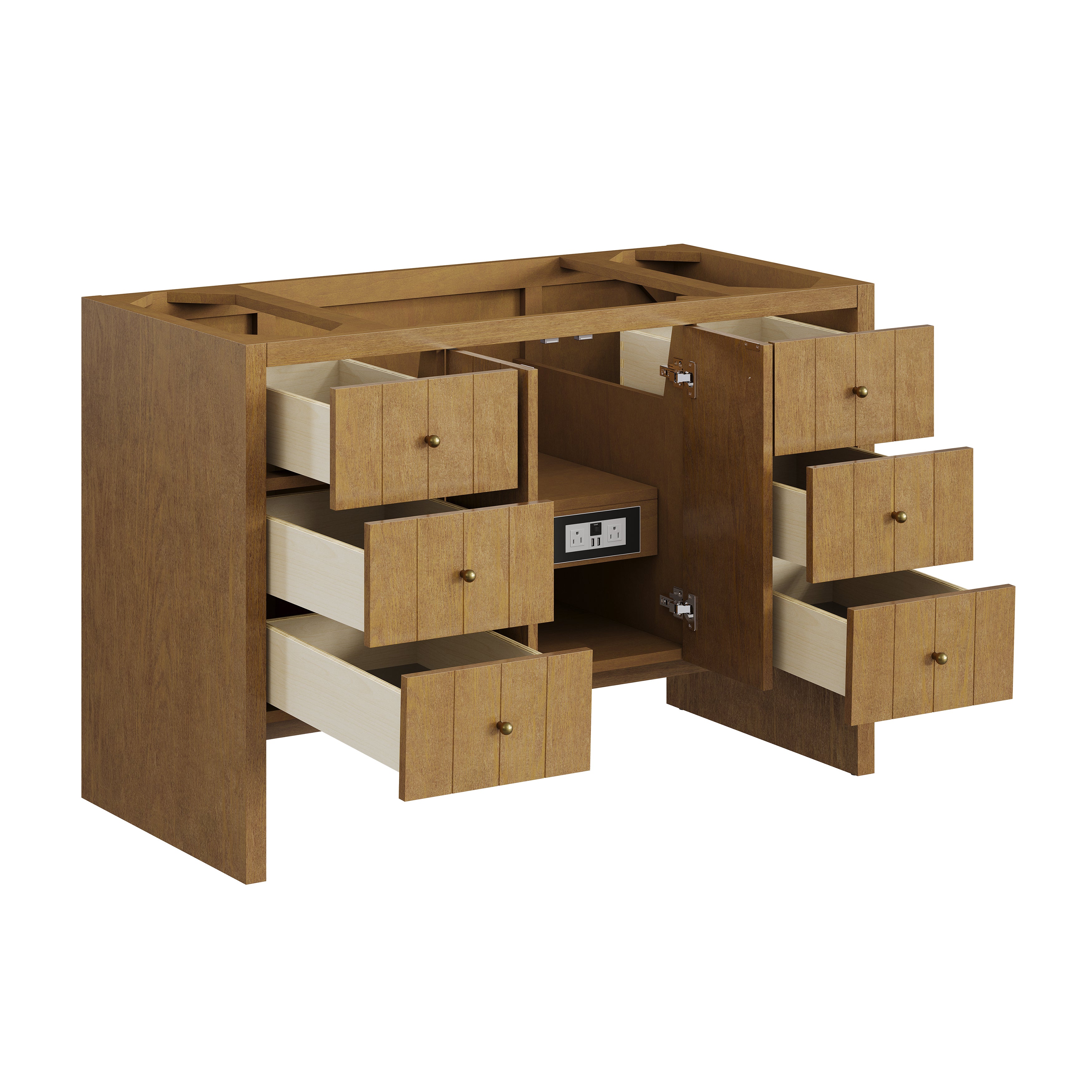 James Martin Hudson 48" Single Vanity in Honey Oak with 3cm Countertop