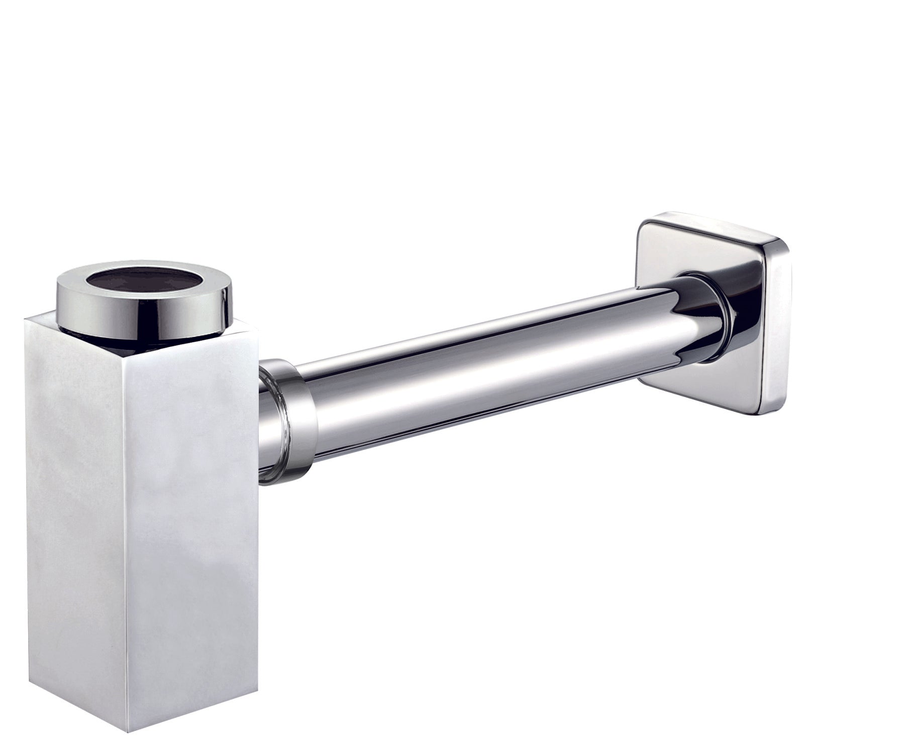 ALFI brand AB9026 Solid Brass Square Modern Decorative Bottle P-Trap