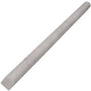 1/2x12 Pencil Molding Alaska White Marble Polished