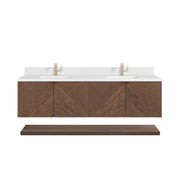 James Martin Marcello 72" Double Vanity in Chestnut with 3cm Countertop