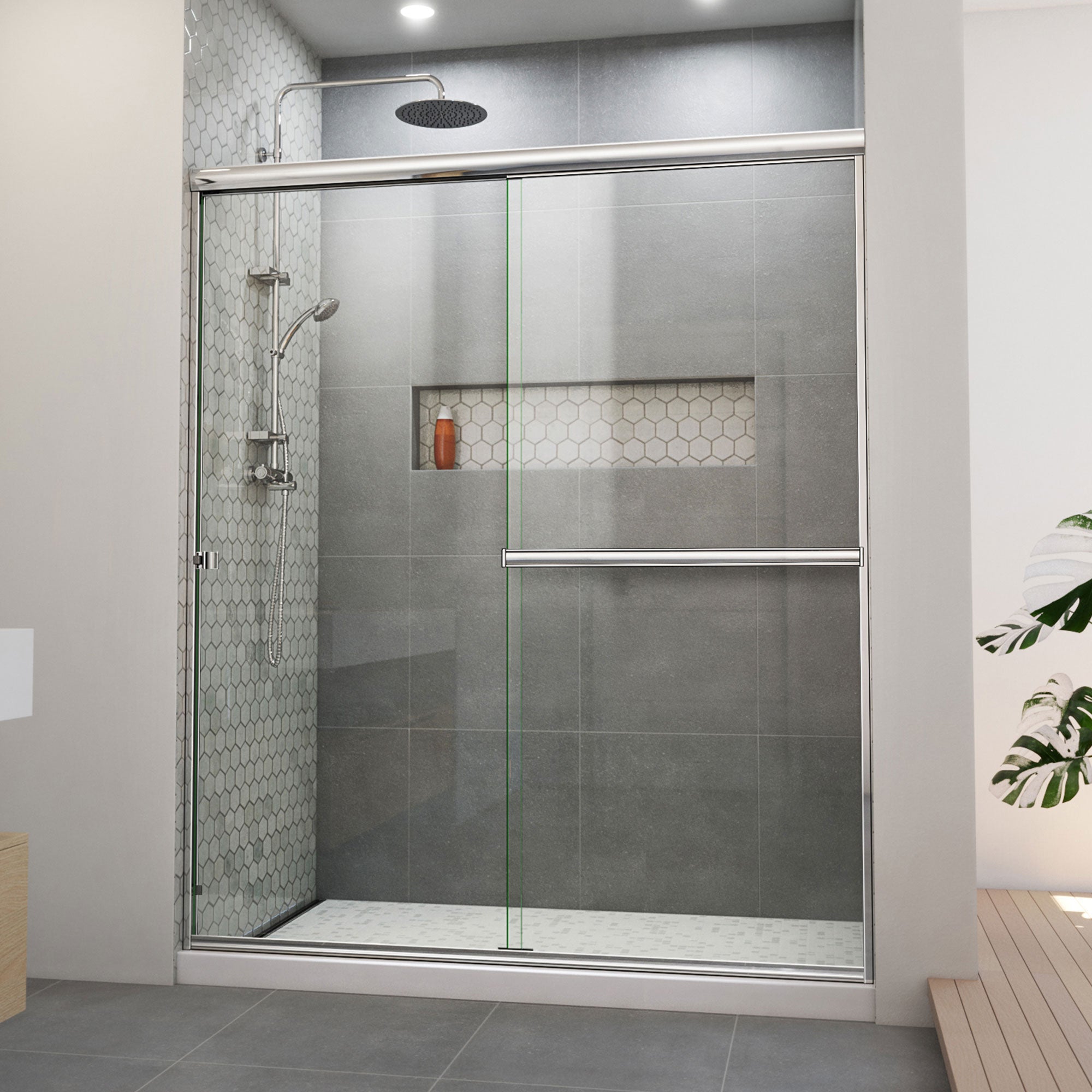 DreamLine Alliance Pro BGX 56 - 60 inch W x 70 3/8 inch H Semi-Frameless Bypass Shower Door