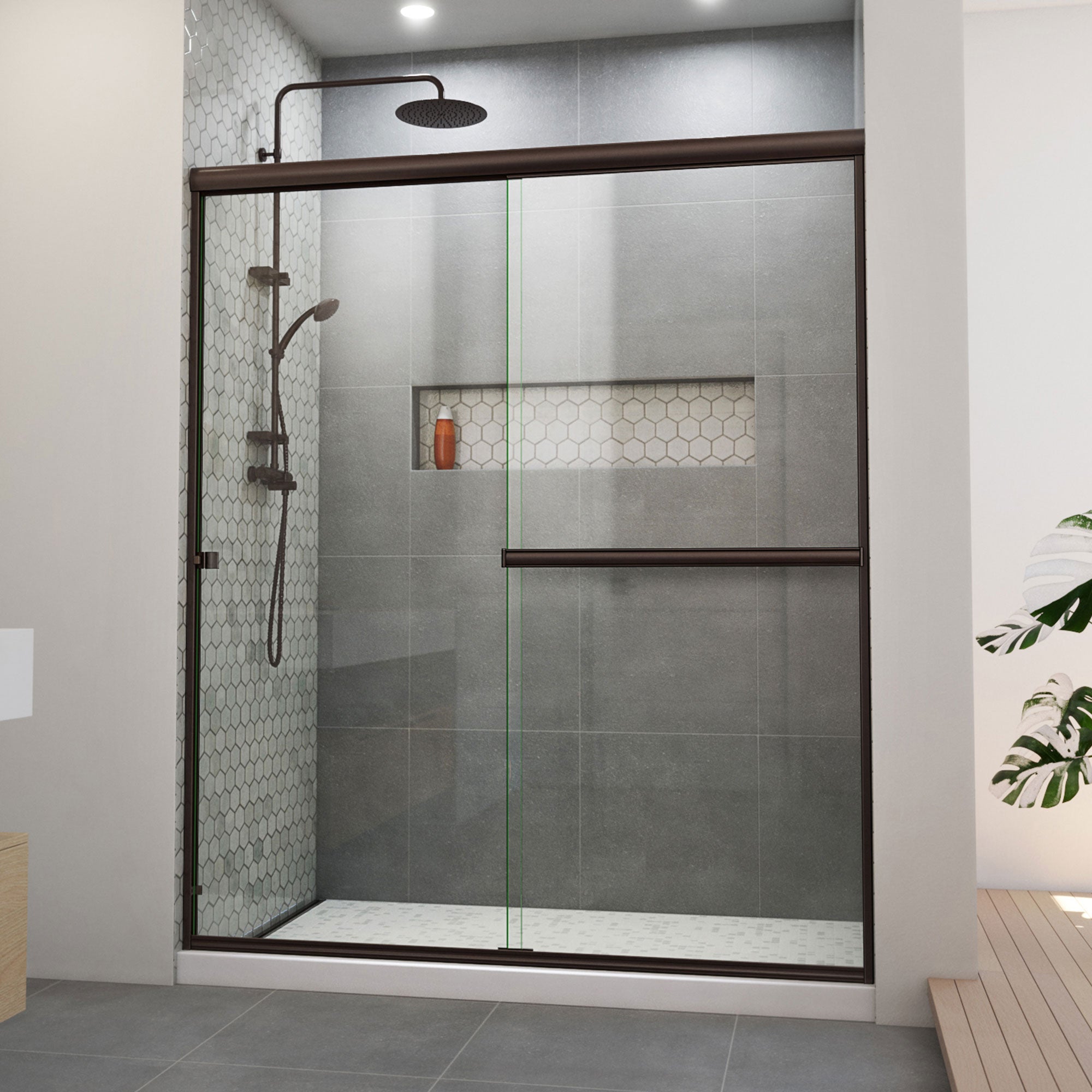 DreamLine Alliance Pro BGX 56 - 60 inch W x 70 3/8 inch H Semi-Frameless Bypass Shower Door