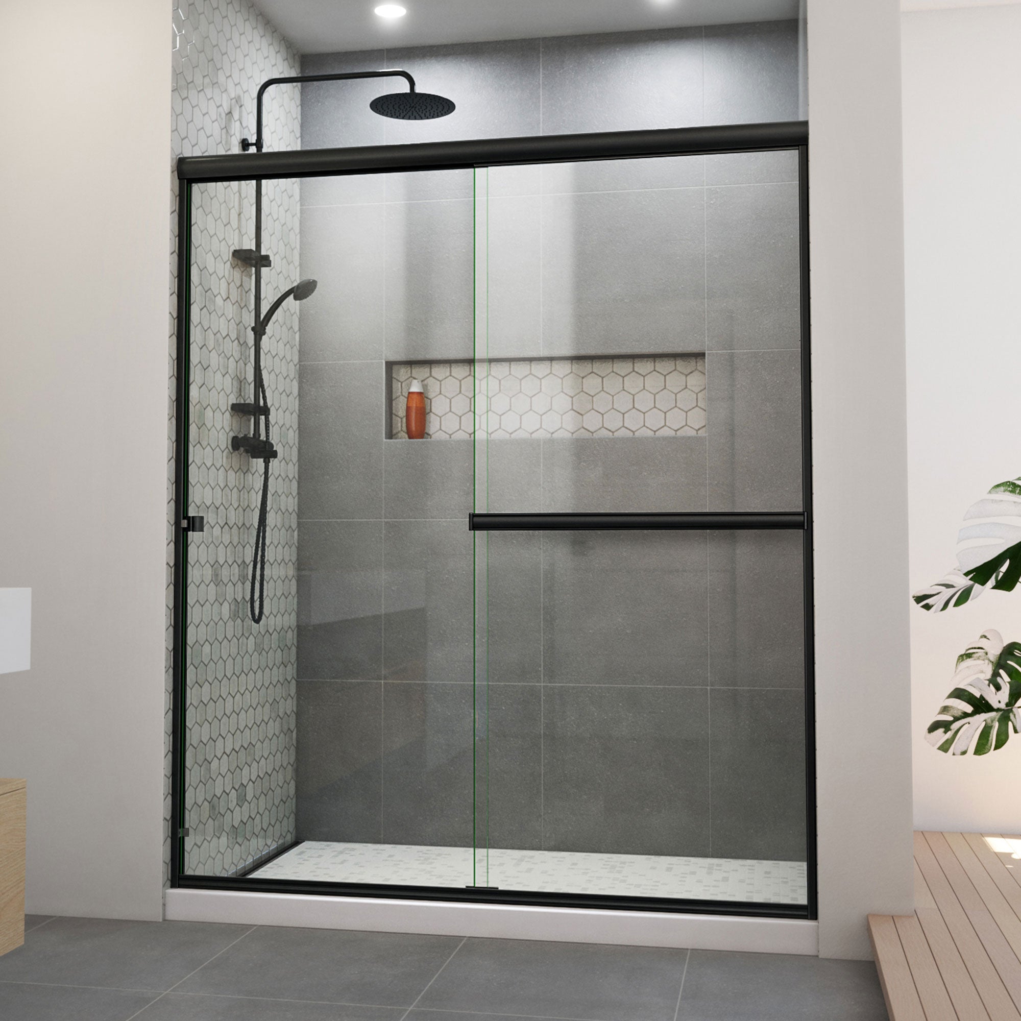 DreamLine Alliance Pro BGX 56 - 60 inch W x 70 3/8 inch H Semi-Frameless Bypass Shower Door