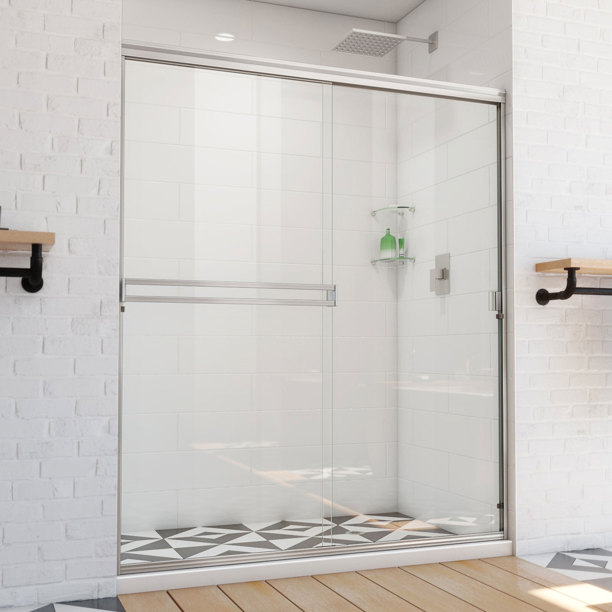 DreamLine Alliance Pro BG 56 - 60 inch W x 70 3/8 inch H Semi-Frameless Bypass Shower Door