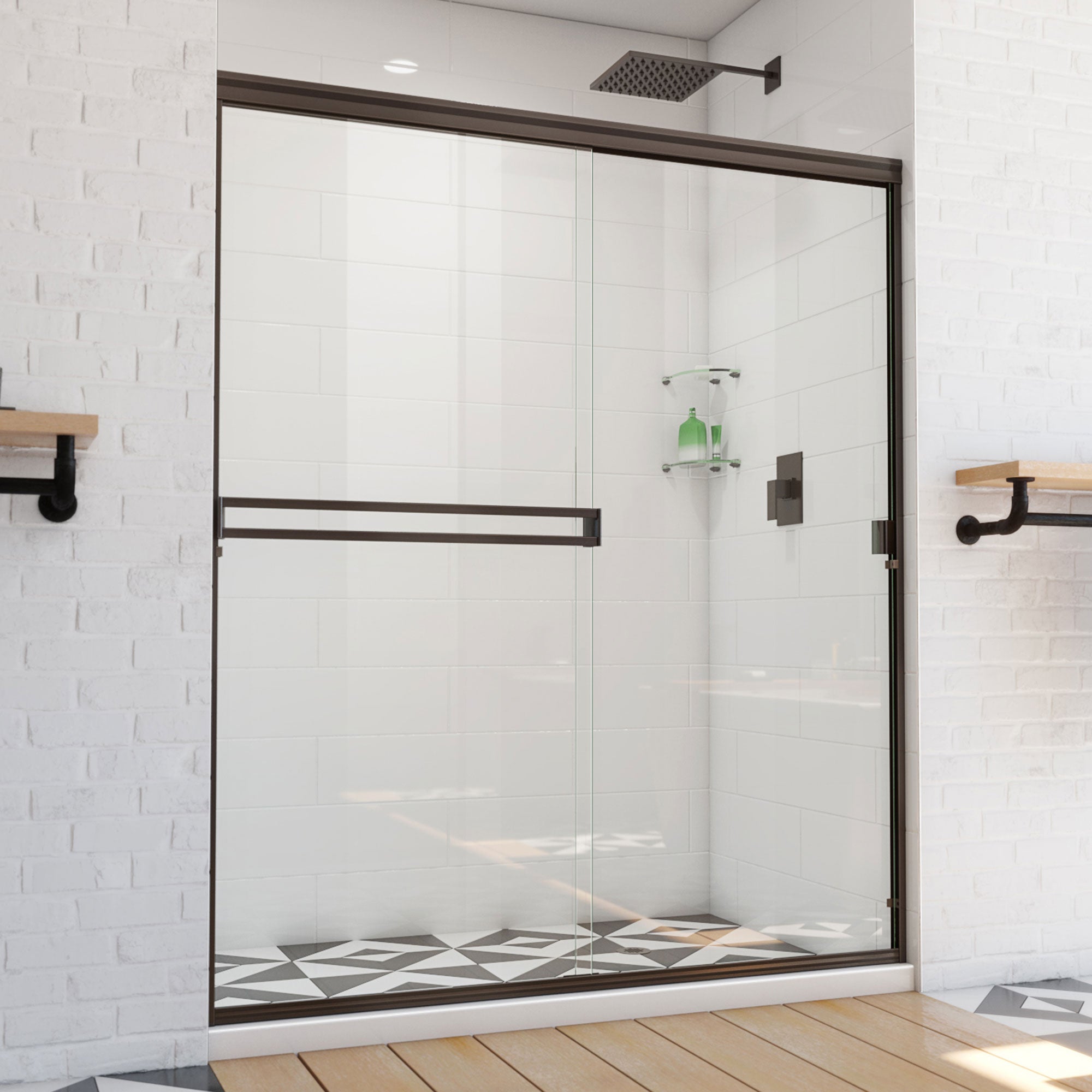 DreamLine Alliance Pro BG 56 - 60 inch W x 70 3/8 inch H Semi-Frameless Bypass Shower Door