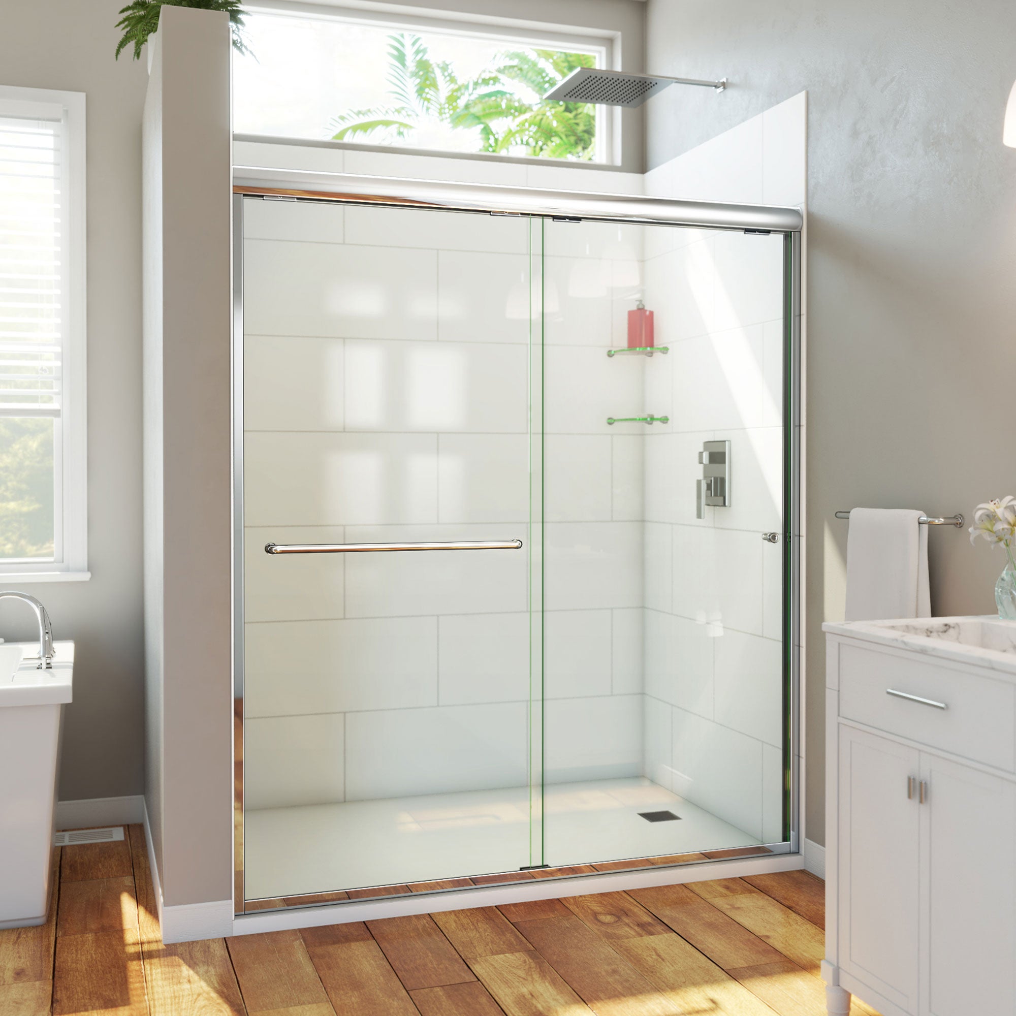 DreamLine Alliance Pro HV 56 - 60 inch W x 70 1/2 inch H Semi-Frameless Bypass Shower Door