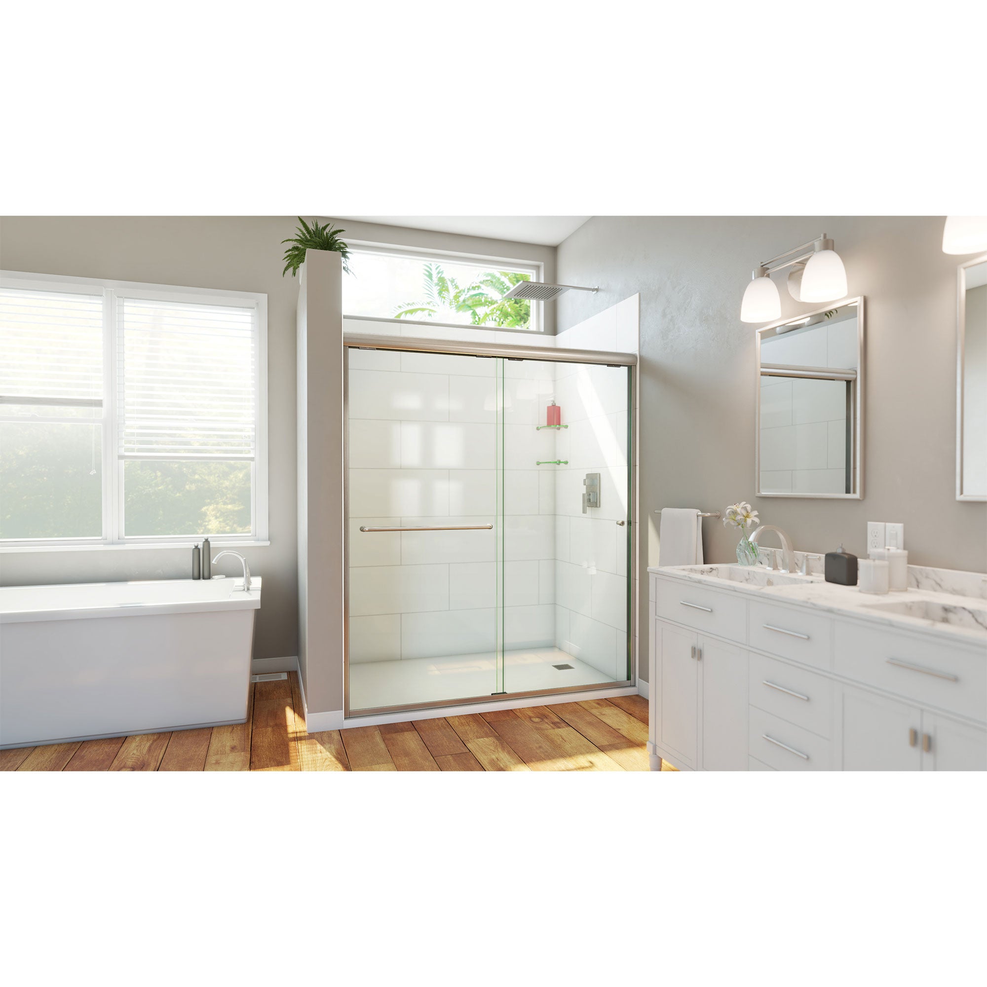 DreamLine Alliance Pro HV 56 - 60 inch W x 70 1/2 inch H Semi-Frameless Bypass Shower Door