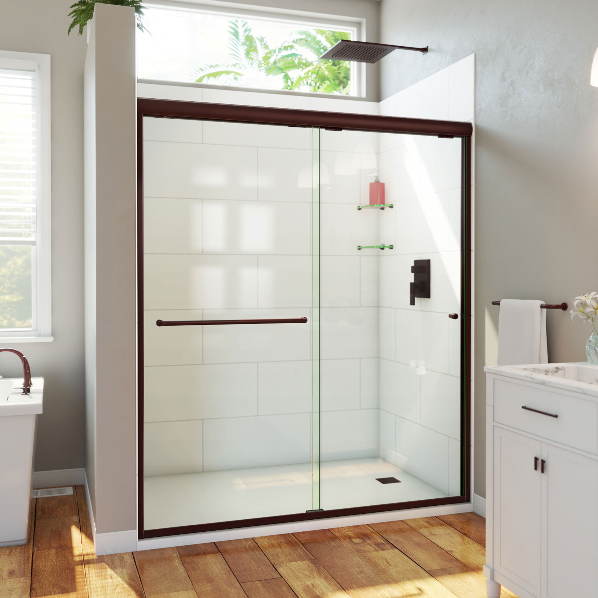 DreamLine Alliance Pro HV 56 - 60 inch W x 70 1/2 inch H Semi-Frameless Bypass Shower Door