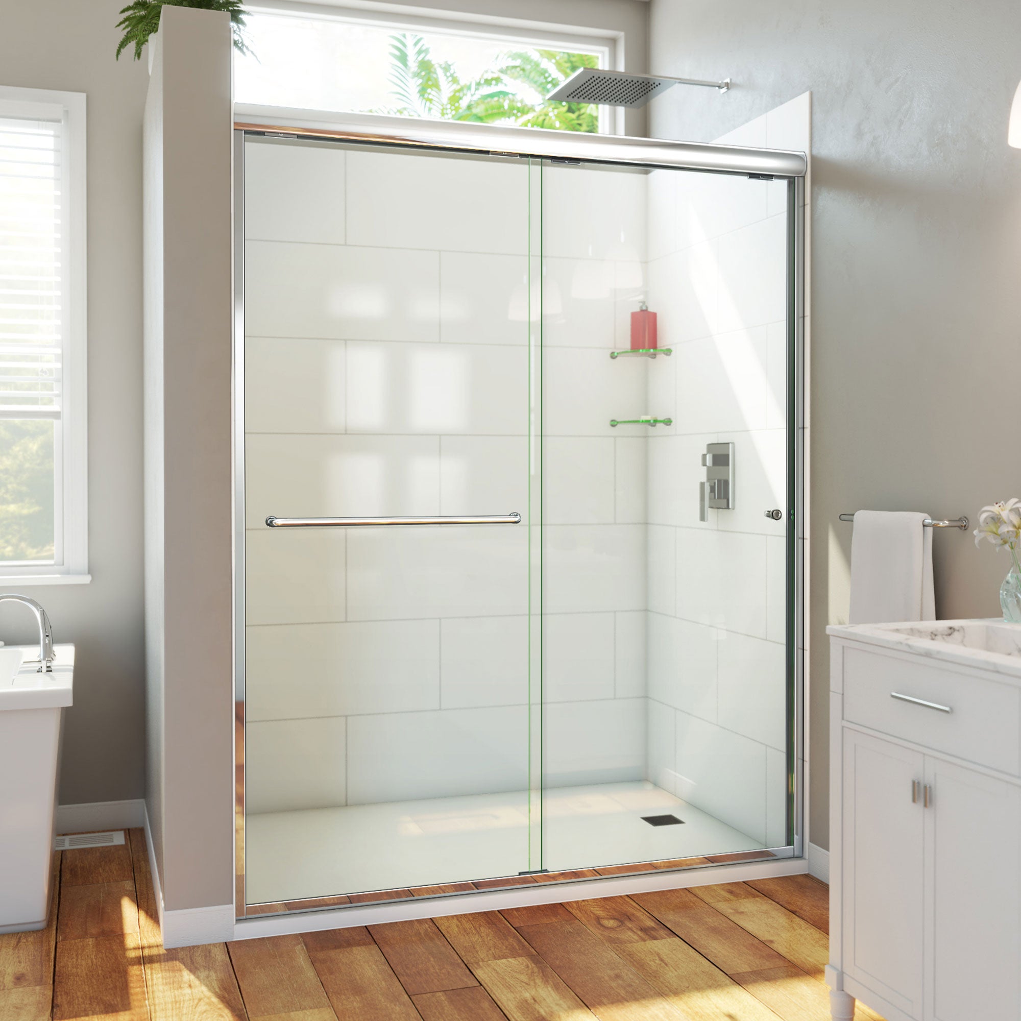 DreamLine Alliance Pro HV 56 - 60 inch W x 76 1/2 inch H Semi-Frameless Bypass Shower Door