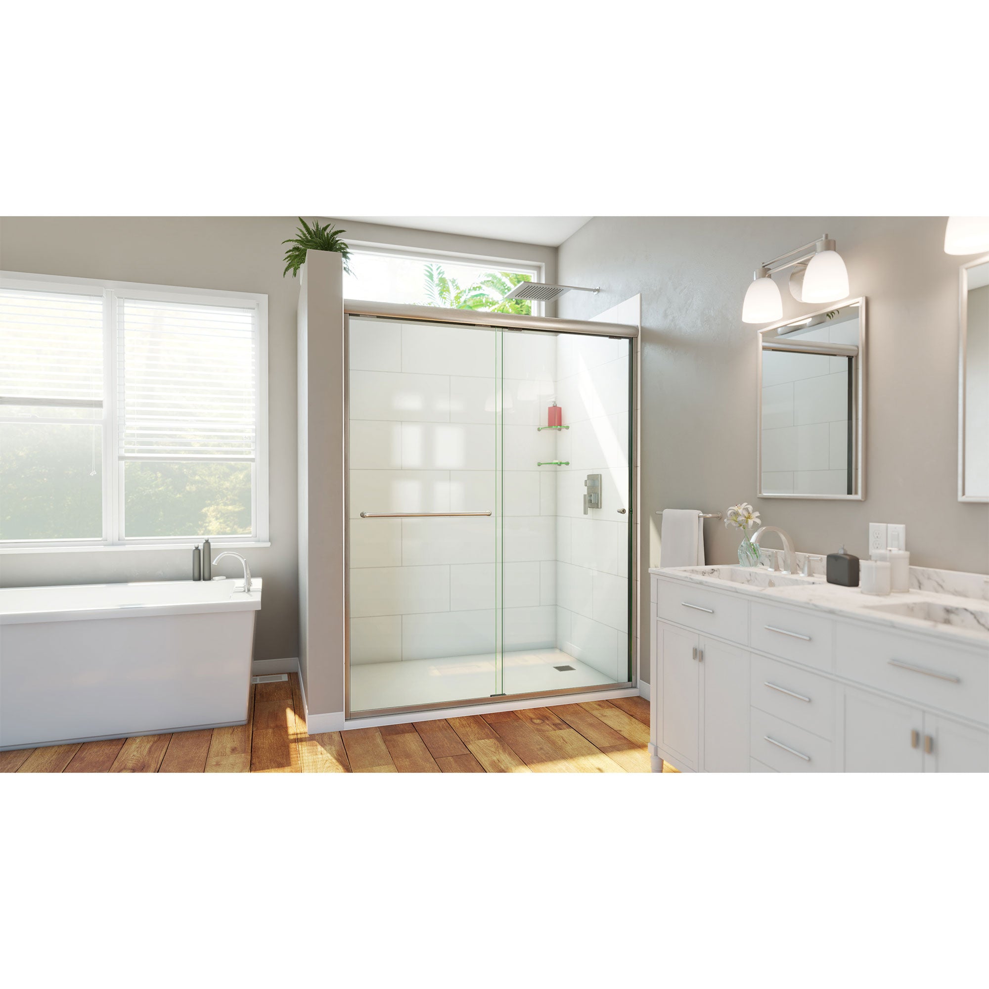 DreamLine Alliance Pro HV 56 - 60 inch W x 76 1/2 inch H Semi-Frameless Bypass Shower Door