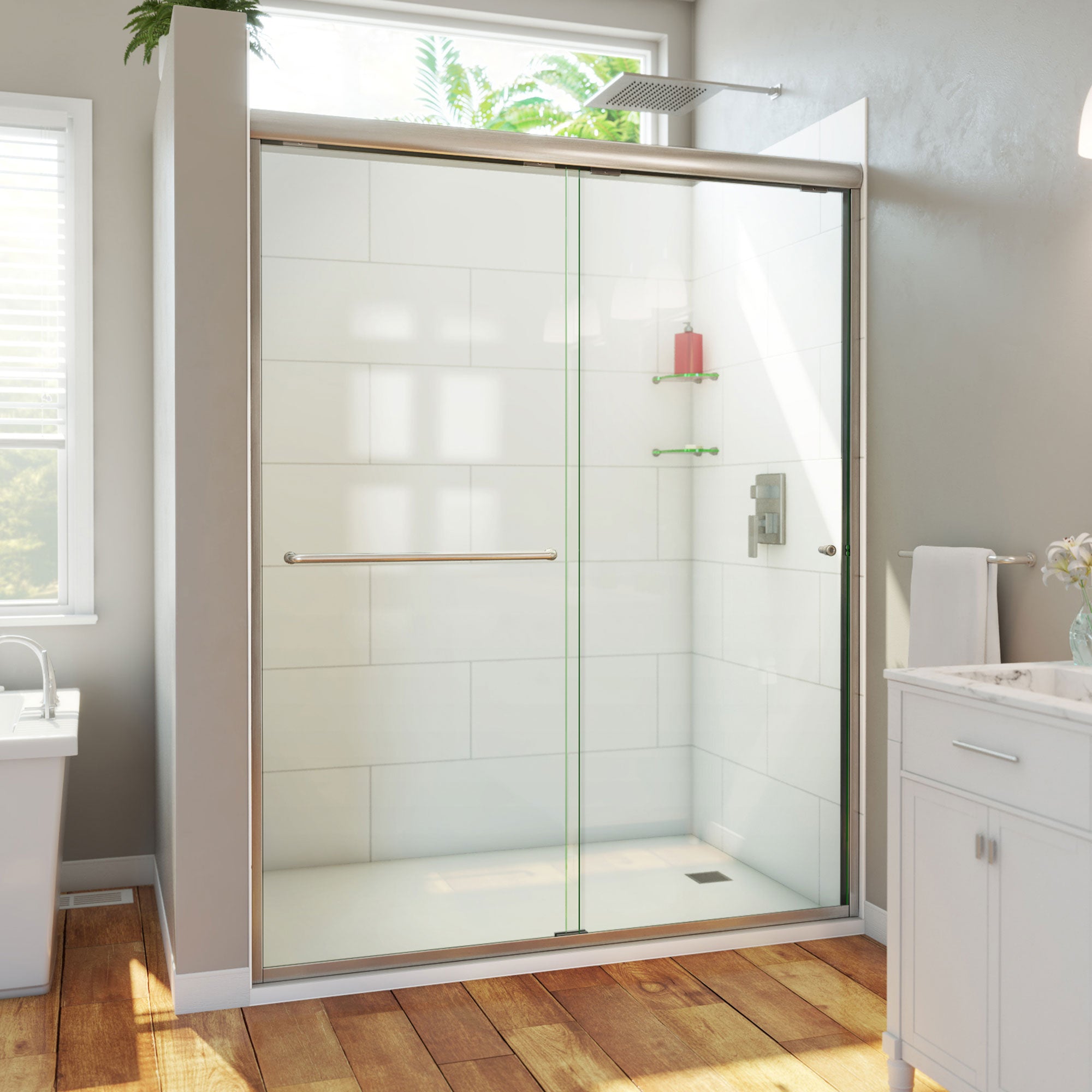 DreamLine Alliance Pro HV 56 - 60 inch W x 76 1/2 inch H Semi-Frameless Bypass Shower Door
