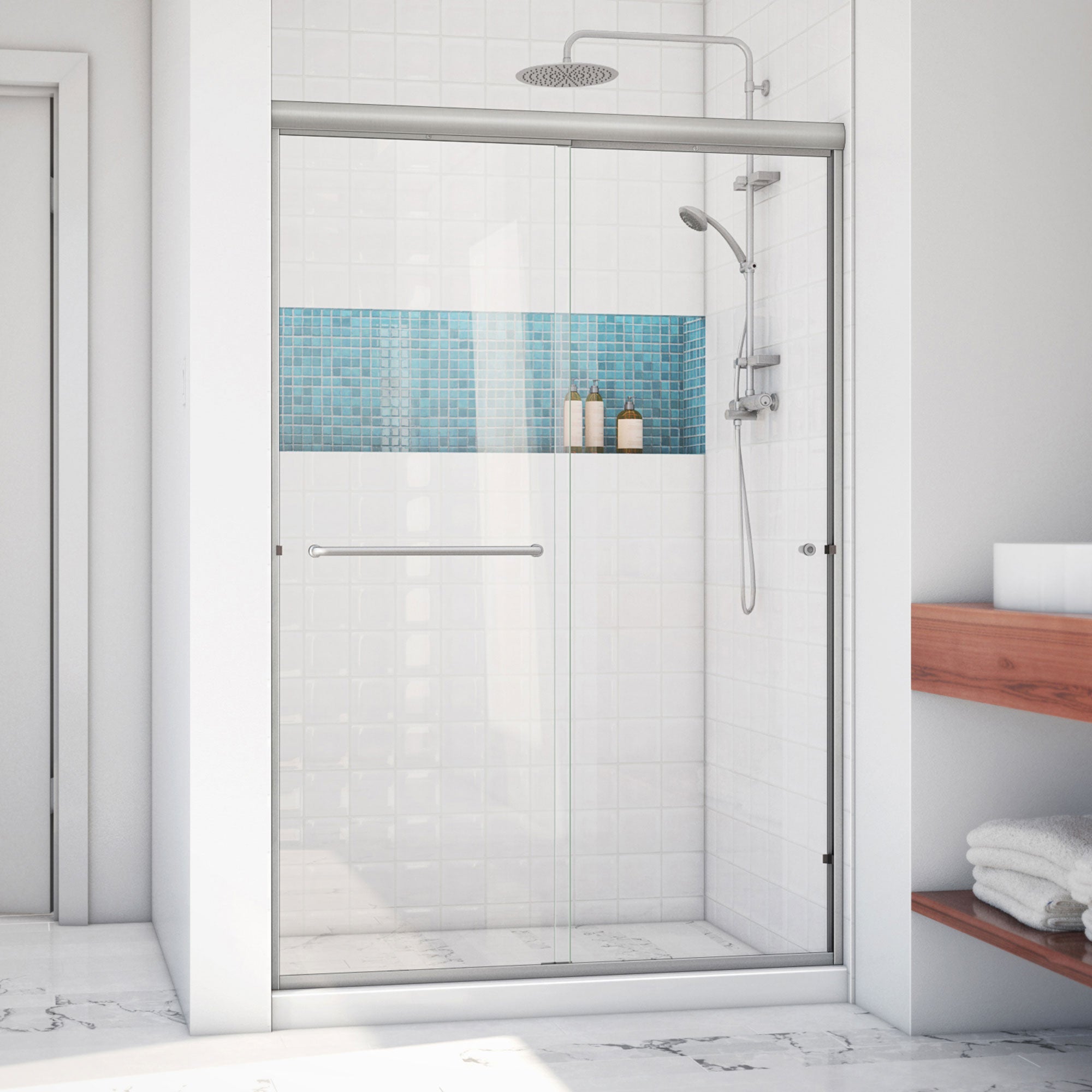 DreamLine Alliance Pro LT 44 - 48 inch W x 70 3/8 inch H Semi-Frameless Bypass Shower Door