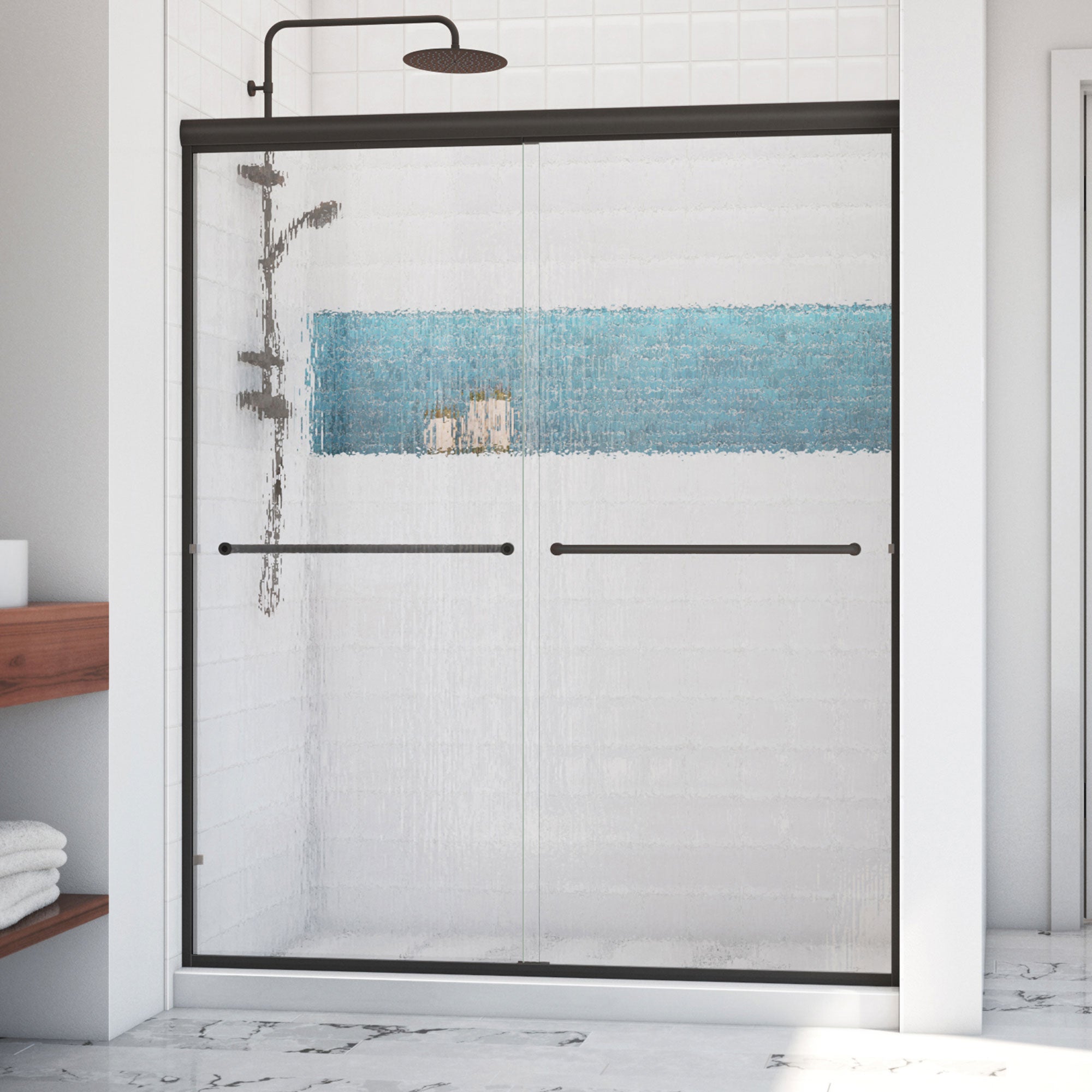 DreamLine Alliance Pro 56 - 60 inch W x 70 3/8 inch H Semi-Frameless Bypass Shower Door